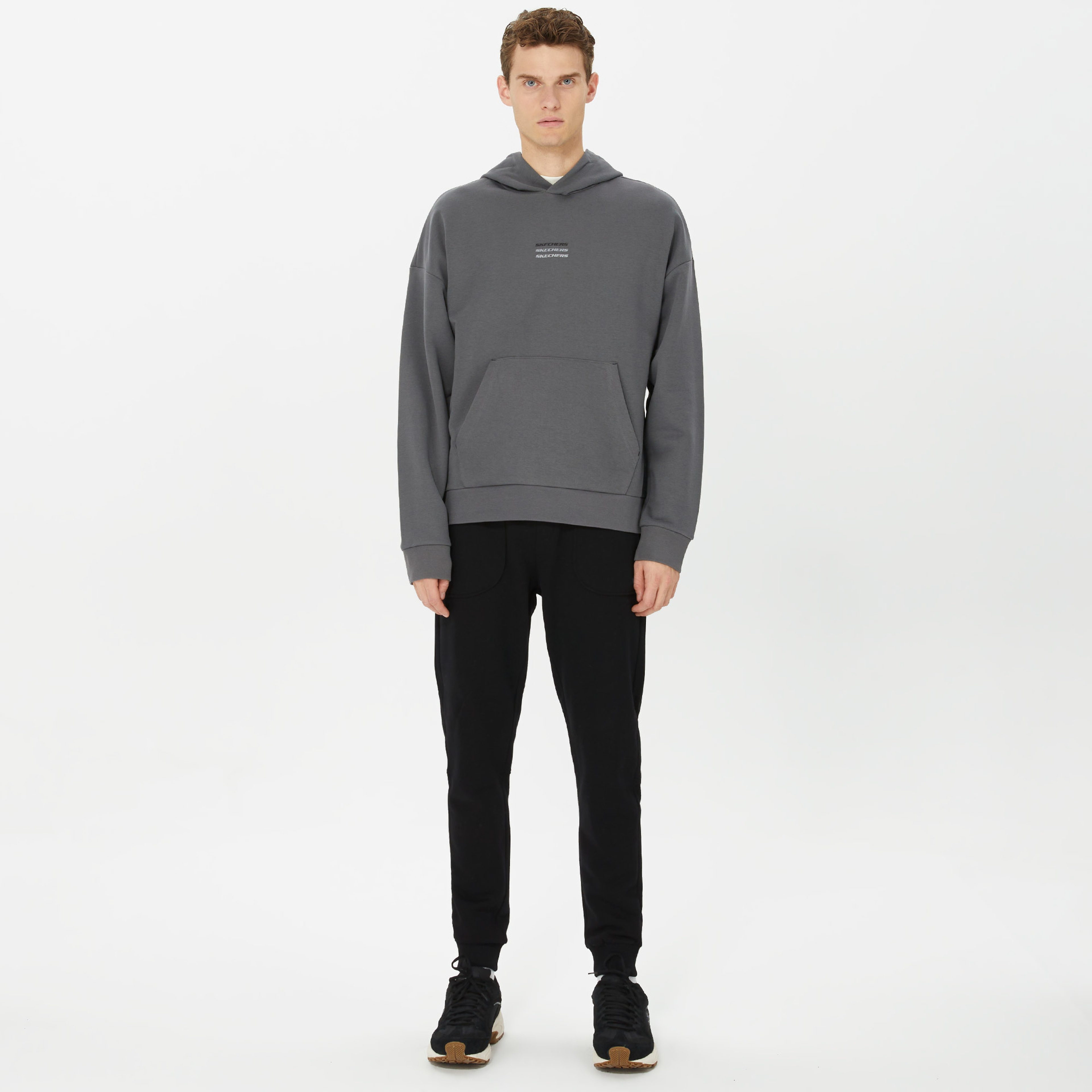 Skechers M Essential Erkek Gri Günlük Sweatshirt