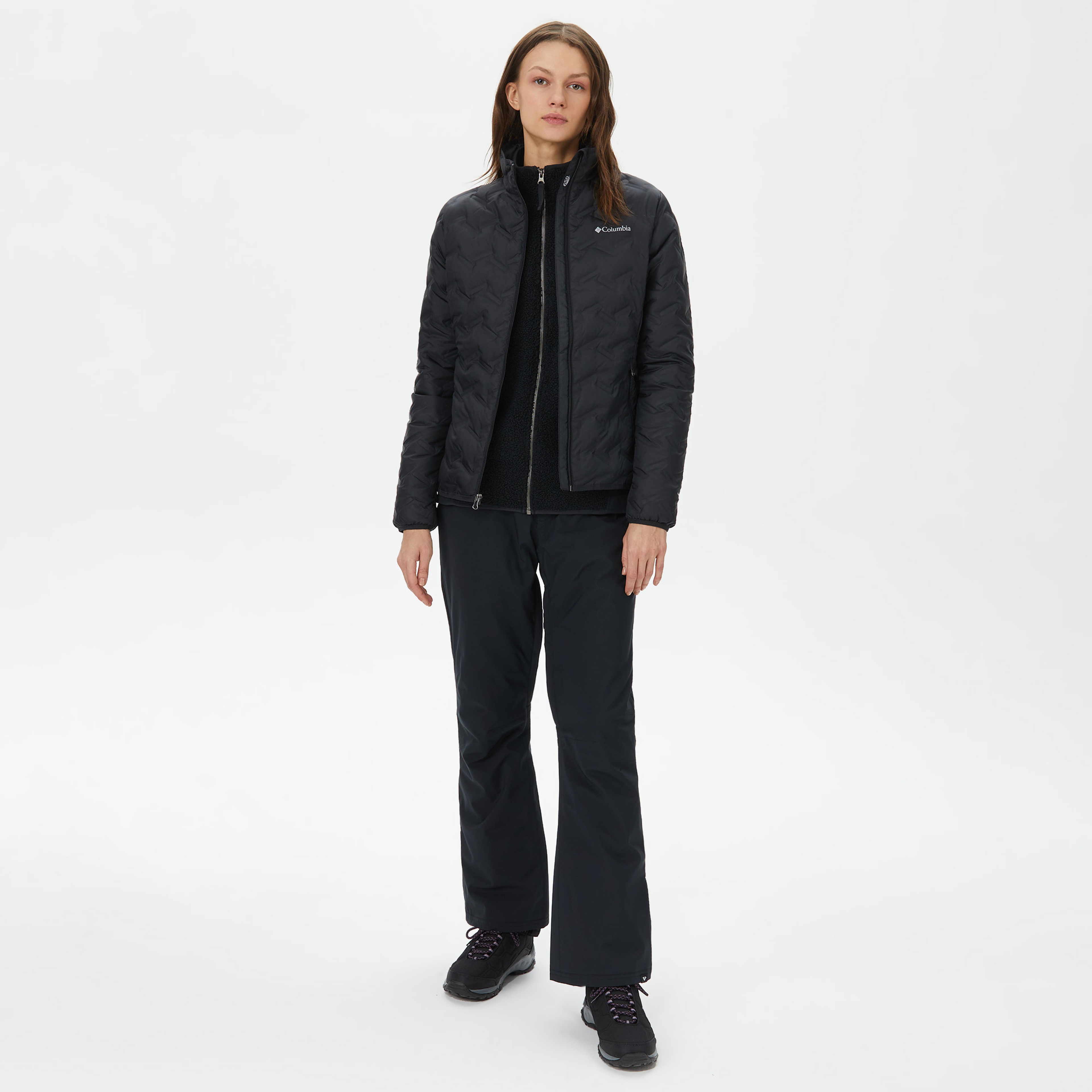 Columbia Delta Ridge Down Kadın Siyah Outdoor Mont