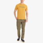 Columbia Basic Big Logo Erkek Sarı Outdoor T-Shirt