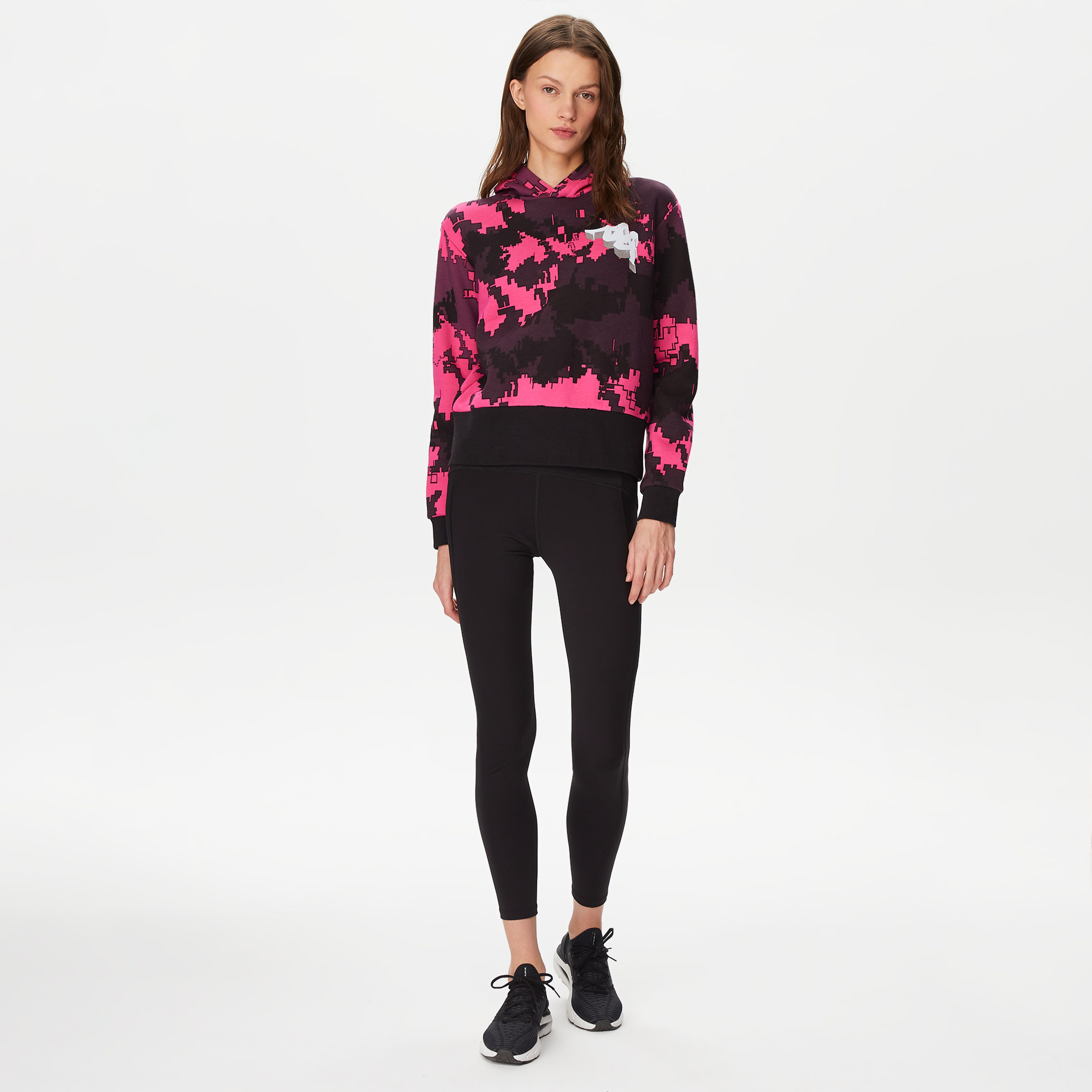 Kappa Authentic Graphik Grace Kadın Pembe Günlük Sweatshirt