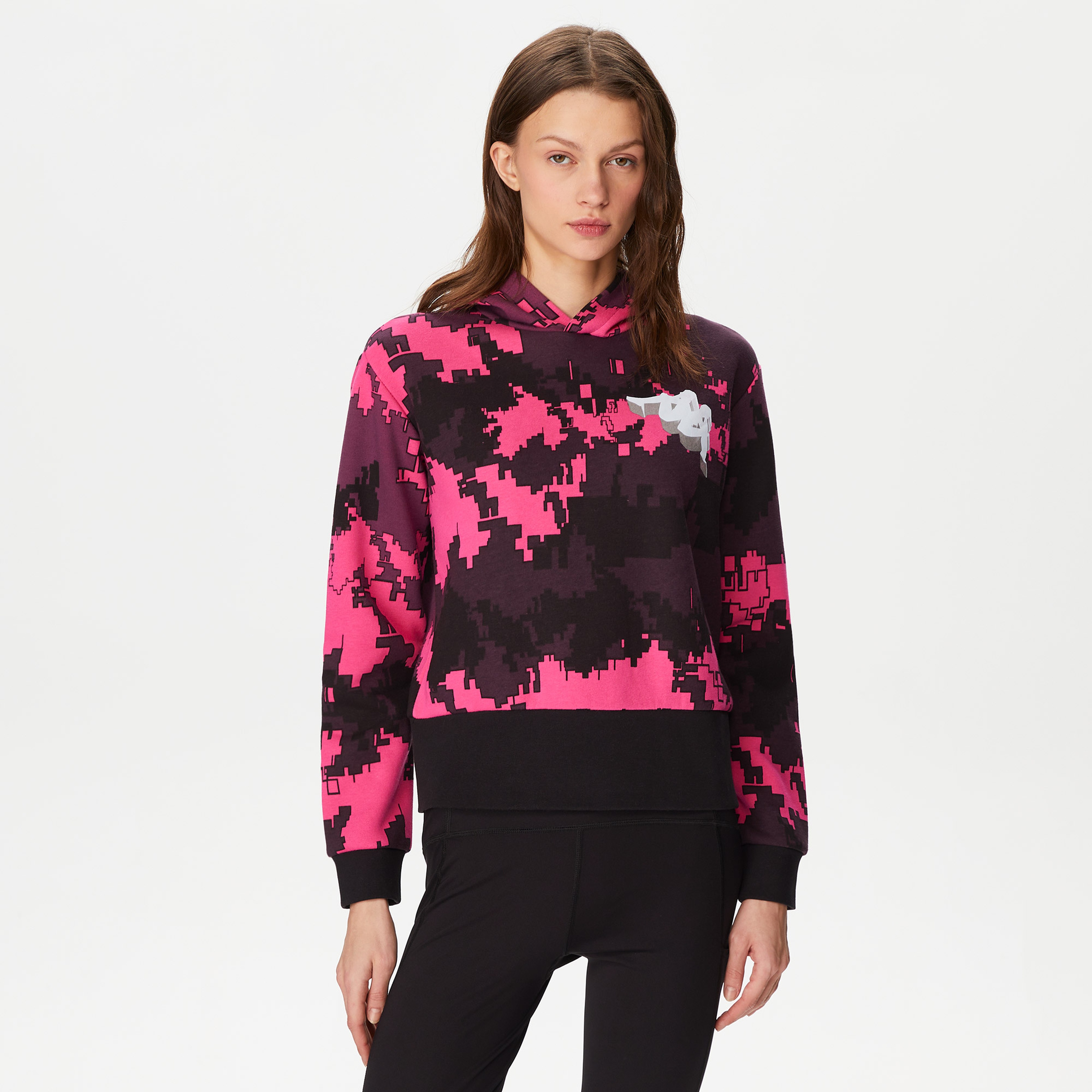 Kappa Authentic Graphik Grace Kadın Pembe Günlük Sweatshirt