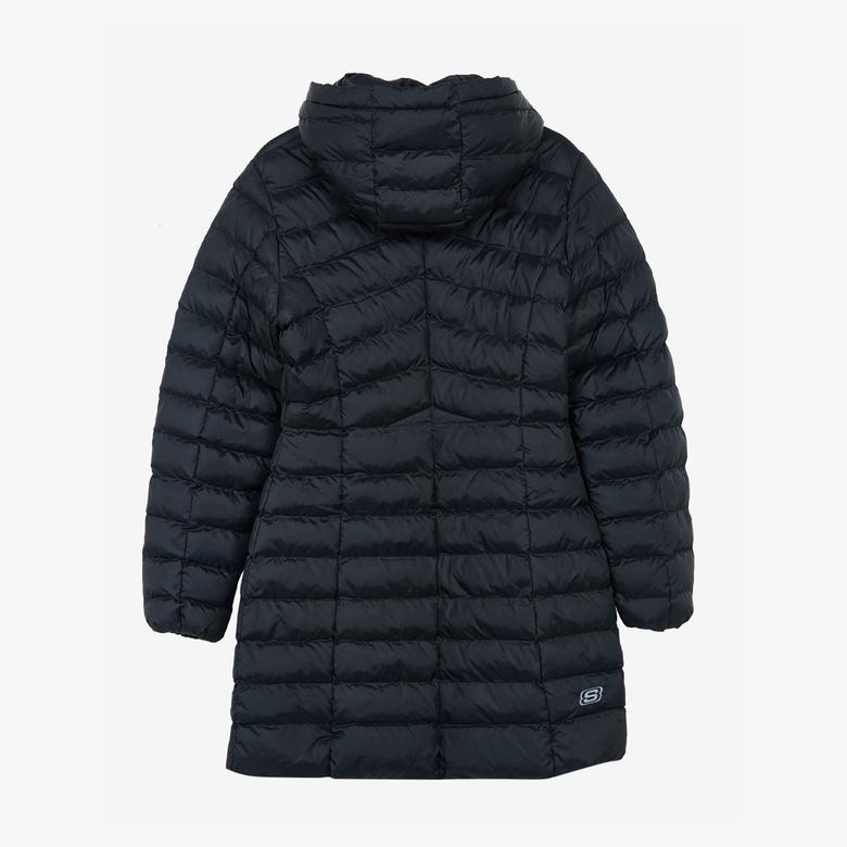 Skechers Essential Maxi Length Kadın Siyah Günlük Mont