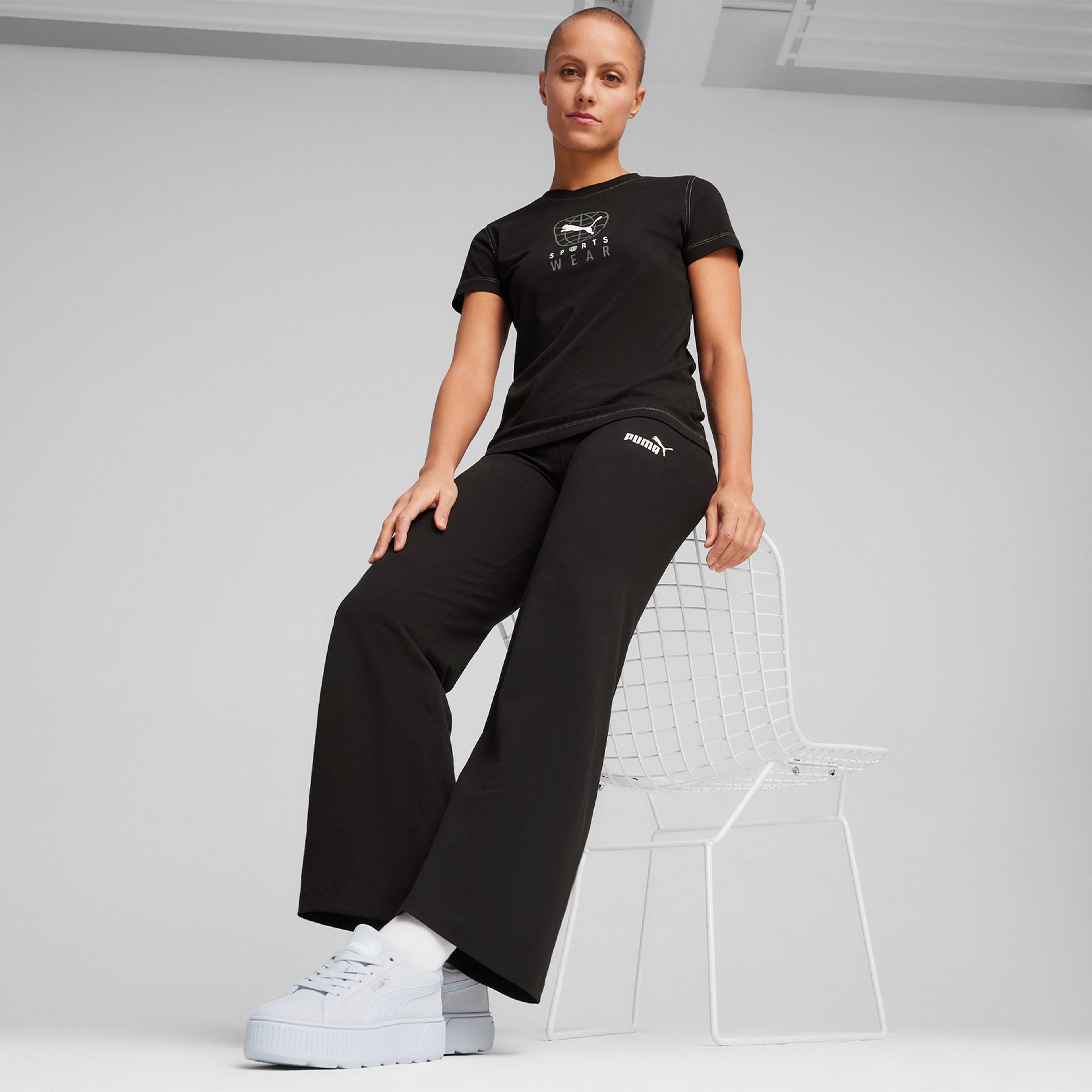 Puma Ess+ Straight Leggings Kadın Siyah Eşofman Altı