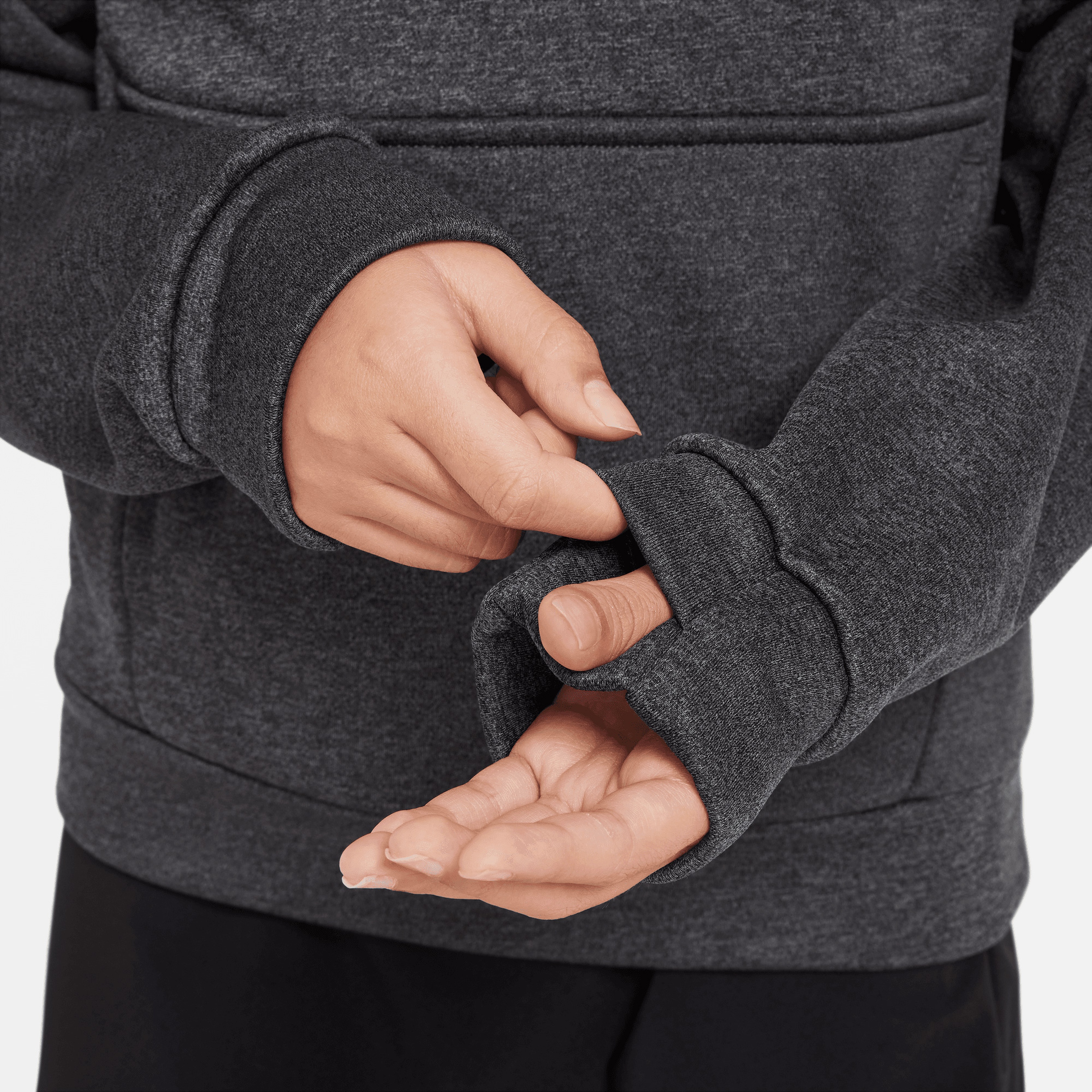 Nike Therma-Fit Çocuk Gri Kapüşonlu Sweatshirt