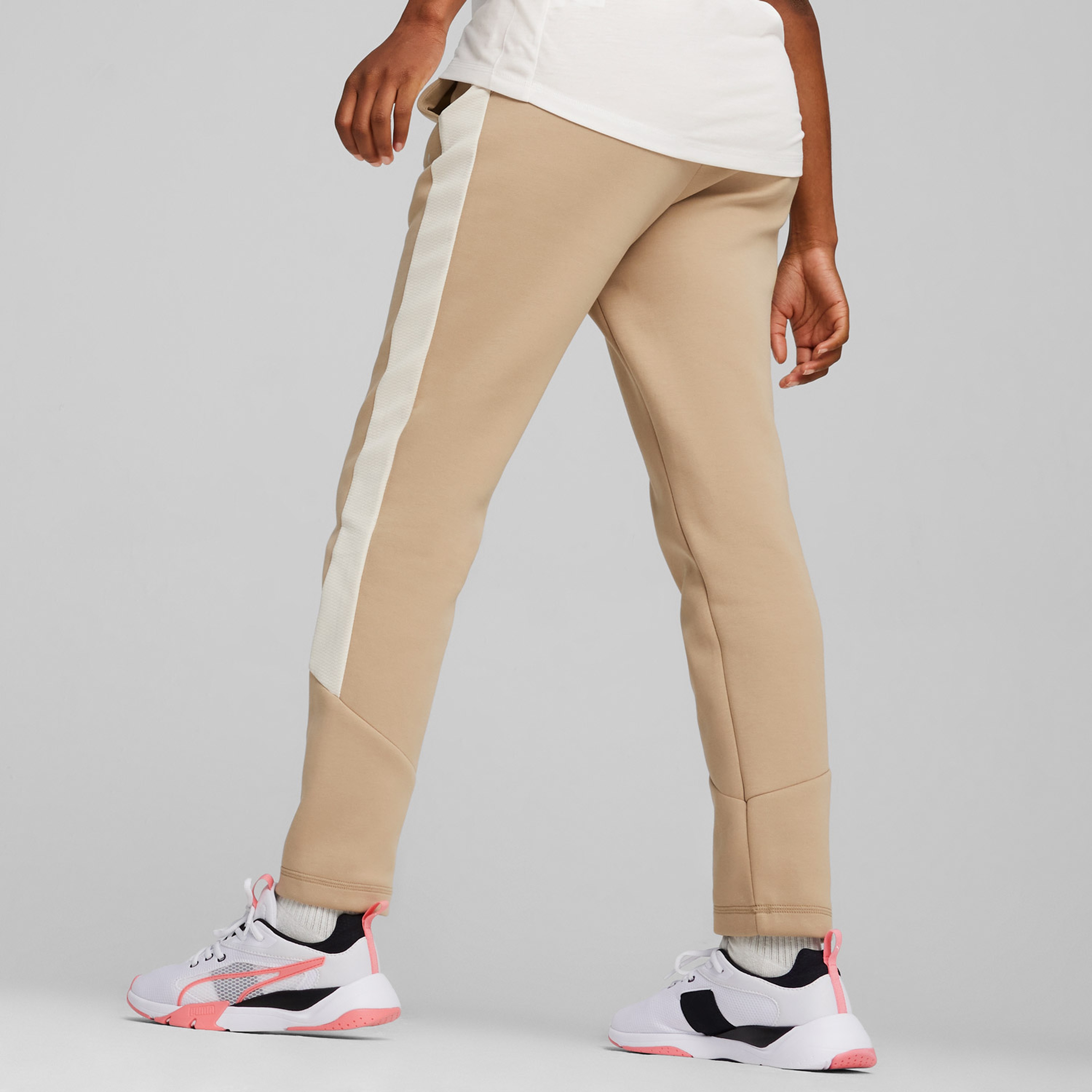 Puma Evostripe High-Waist Pants Kadın Bej Pantolon