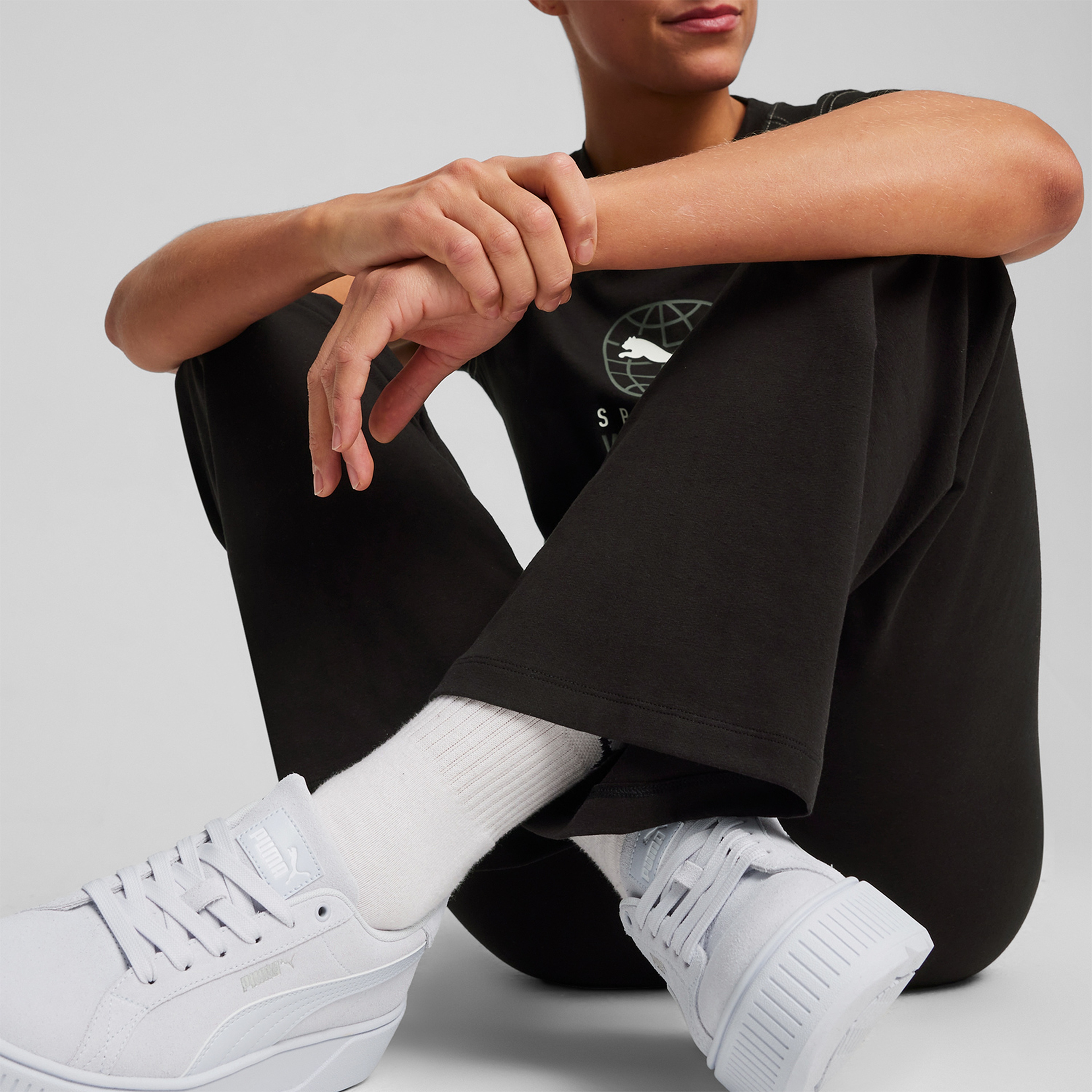 Puma Ess+ Straight Leggings Kadın Siyah Eşofman Altı