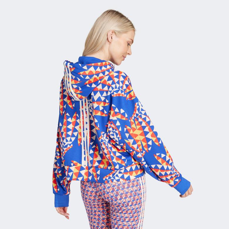 adidas Farm Hoodie Kadın Mavi Günlük Sweatshirt