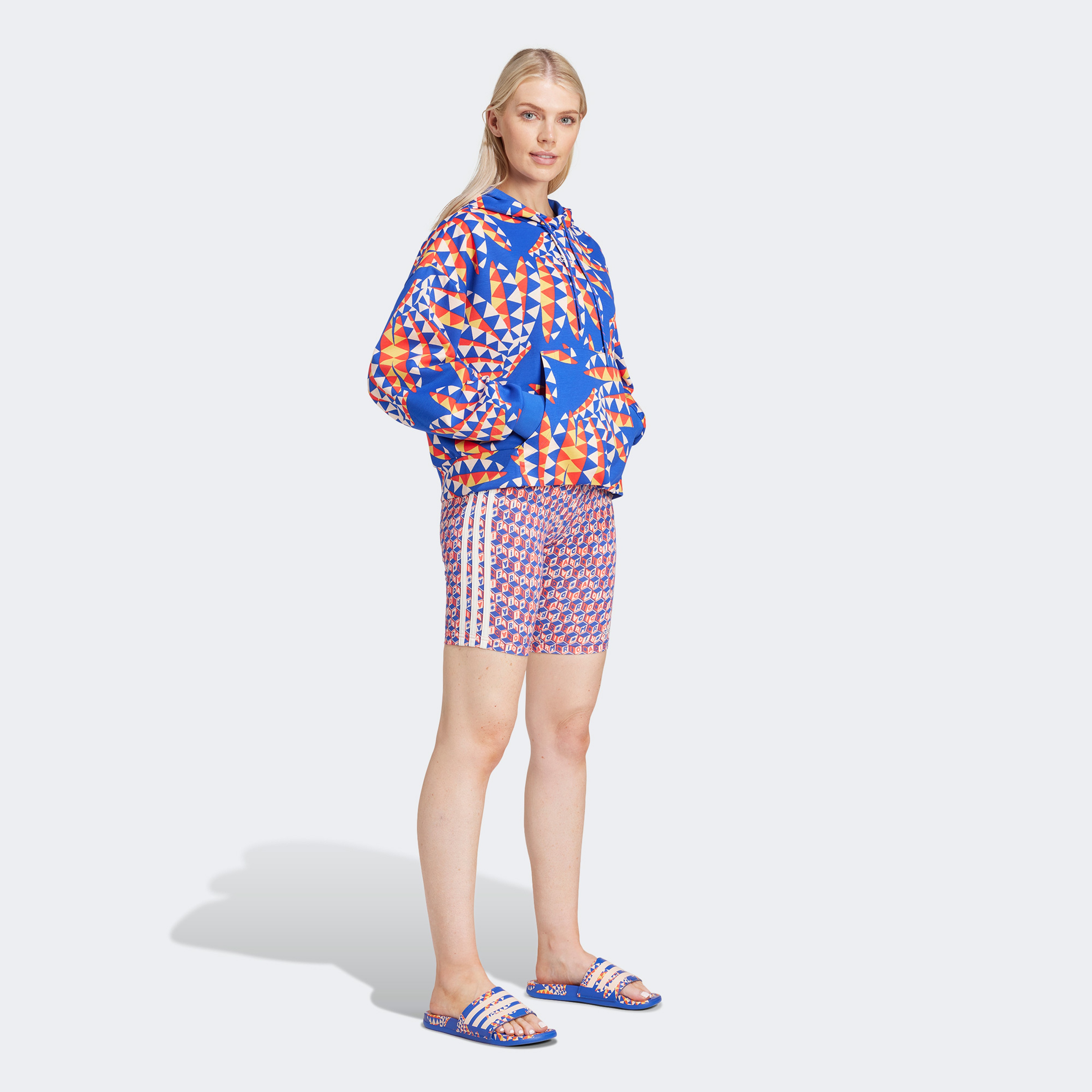 adidas Farm Hoodie Kadın Mavi Günlük Sweatshirt