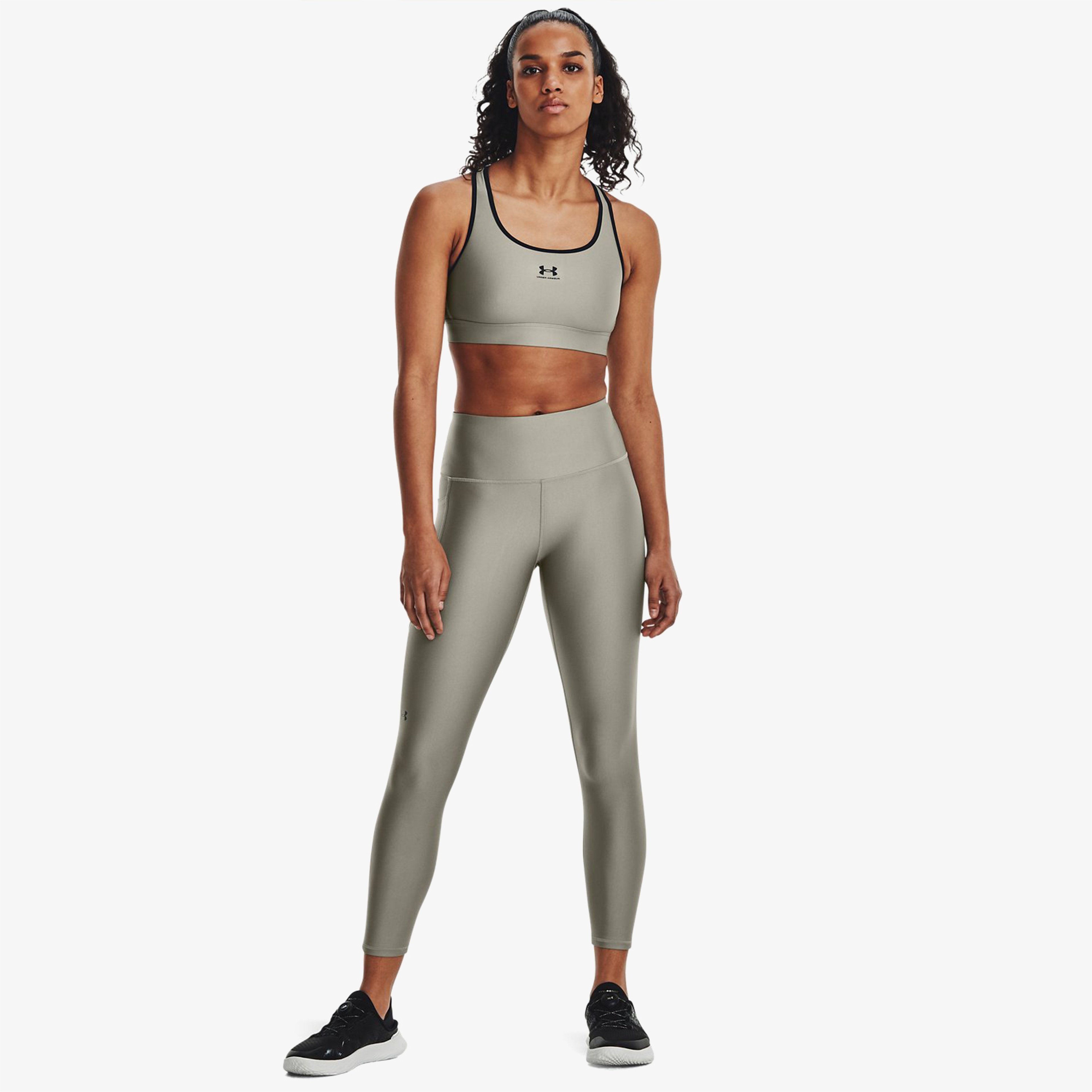 Under Armour Armour Hi Ankle Leg Kadın Gri Antrenman Taytı
