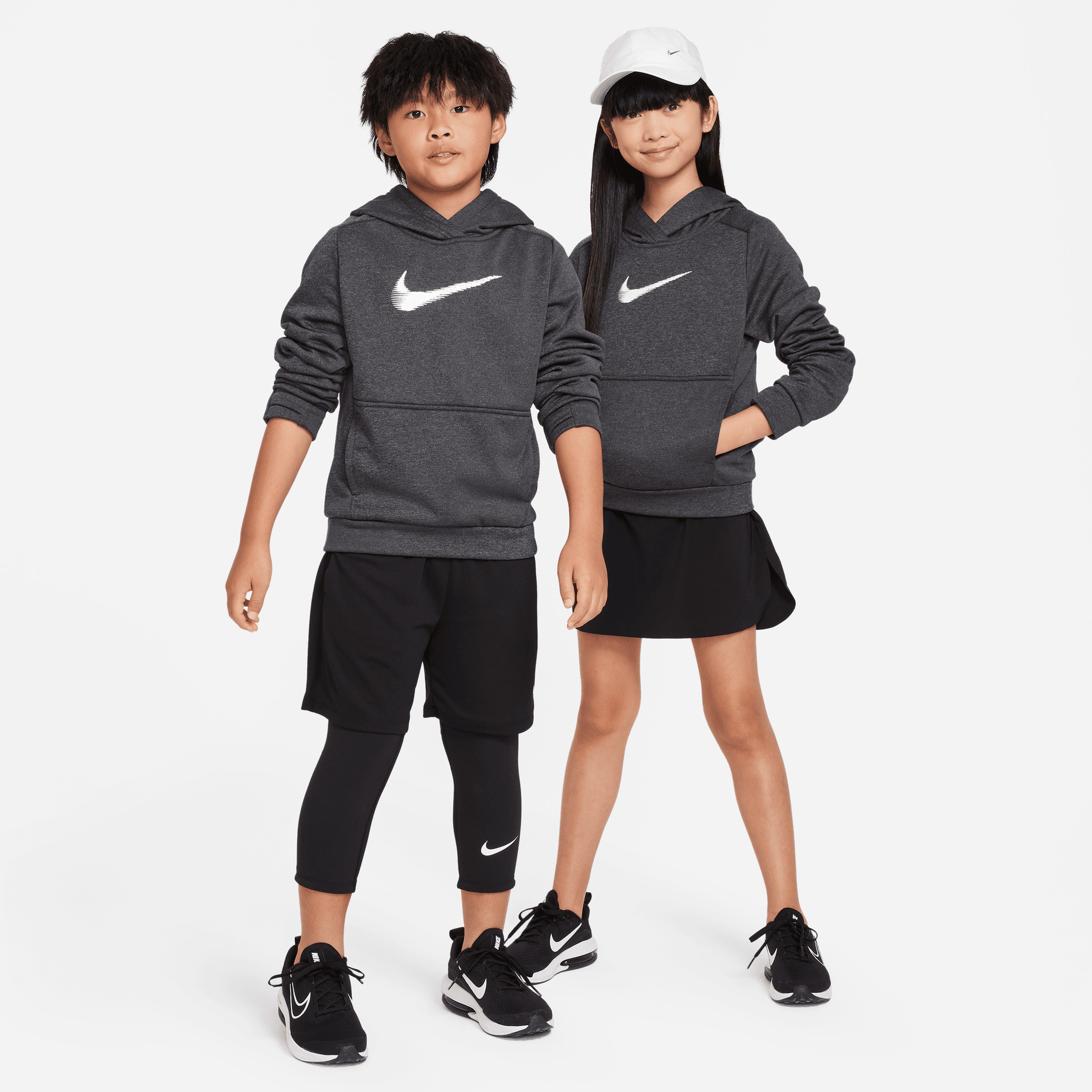 Nike Therma-Fit Çocuk Gri Kapüşonlu Sweatshirt