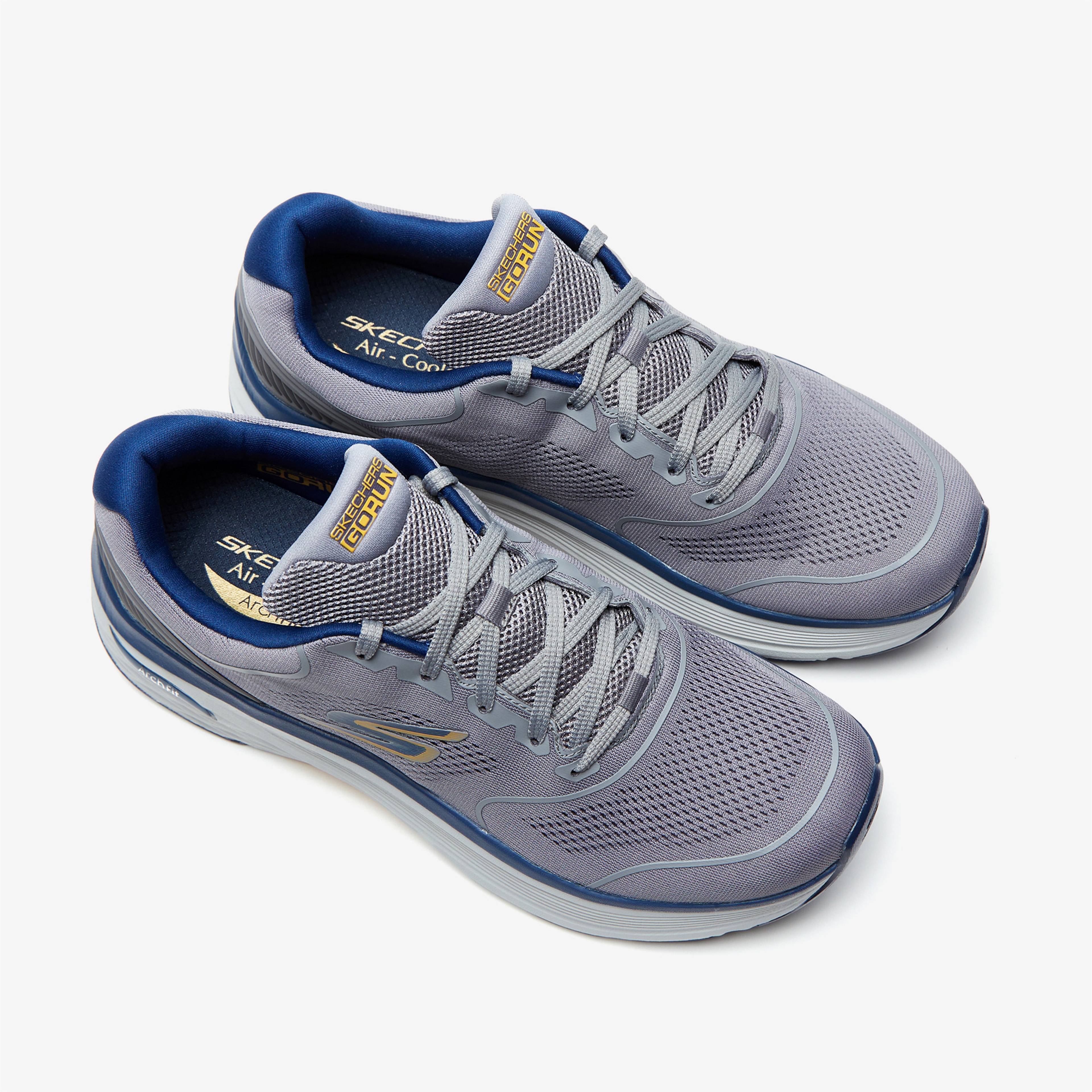 Skechers Max Cushioning Arch Fit-Swi Erkek Gri Koşu Ayakkabısı