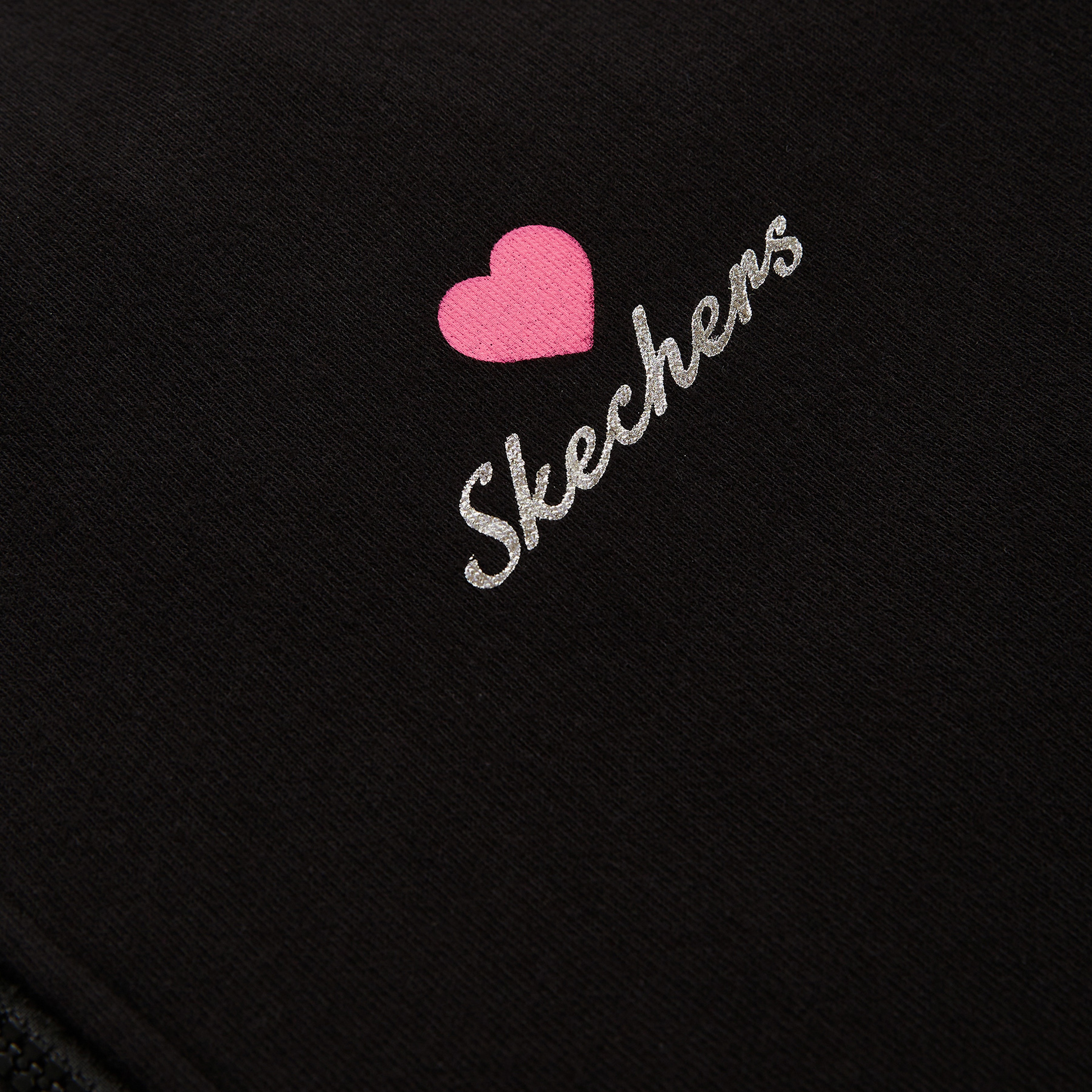 Skechers Heavy Weight Fleece Printed Çocuk Siyah Eşofman Takımı