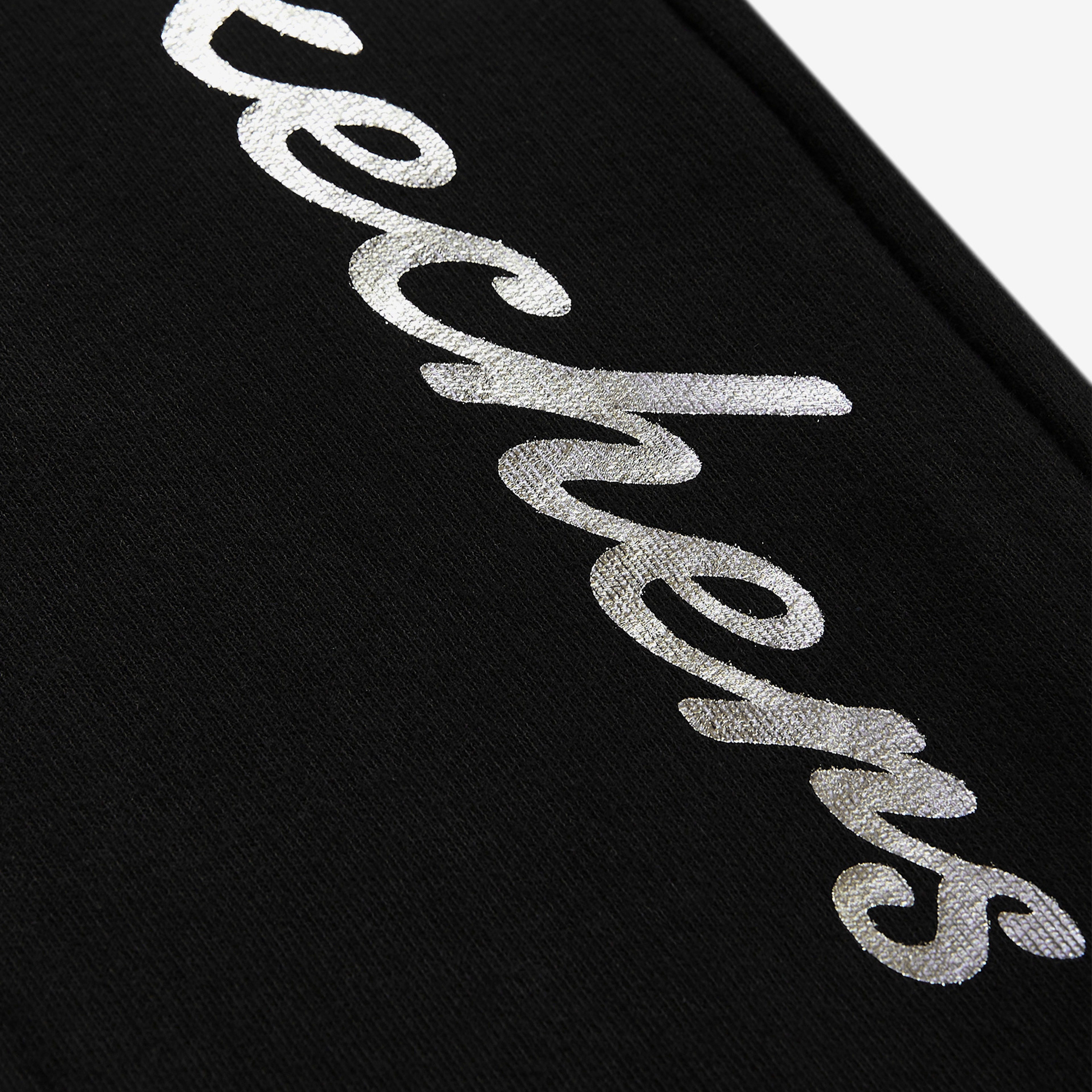 Skechers Heavy Weight Fleece Printed Çocuk Siyah Eşofman Takımı