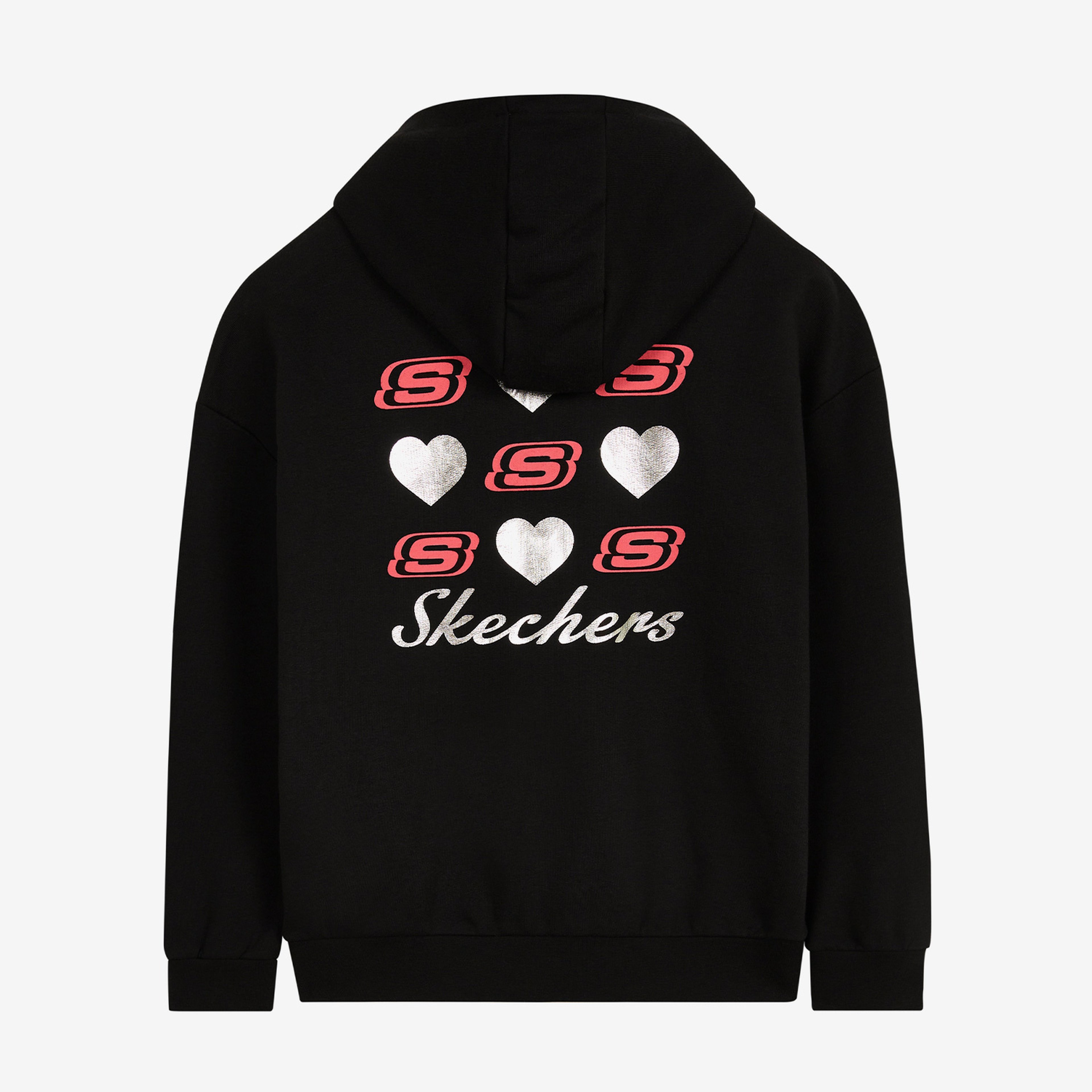 Skechers Heavy Weight Fleece Printed Çocuk Siyah Eşofman Takımı