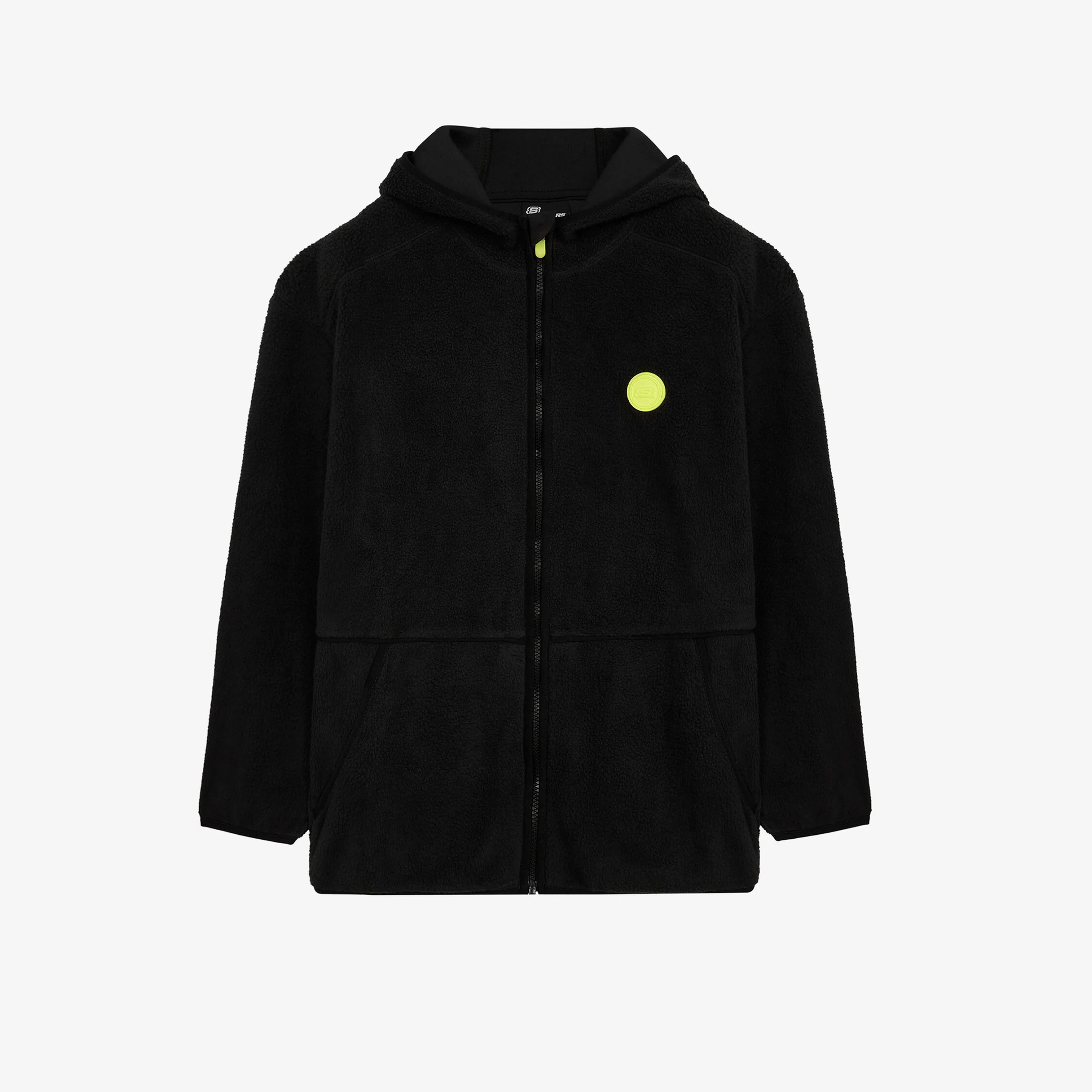 Skechers Outdoor Fleece Full Zip Çocuk Siyah Mont