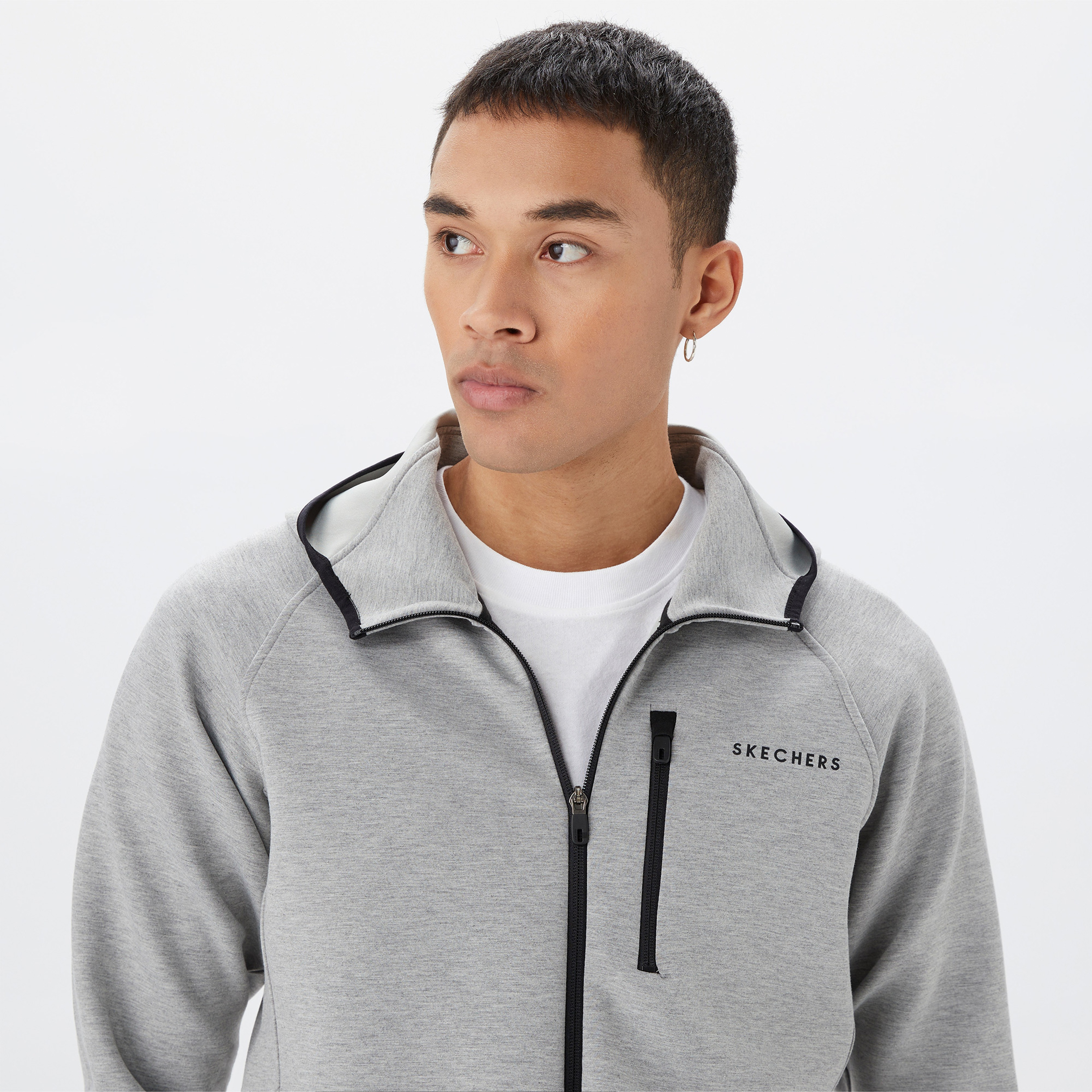 Skechers Scuba Coll. Full Zip Erkek Gri Eşofman Altı