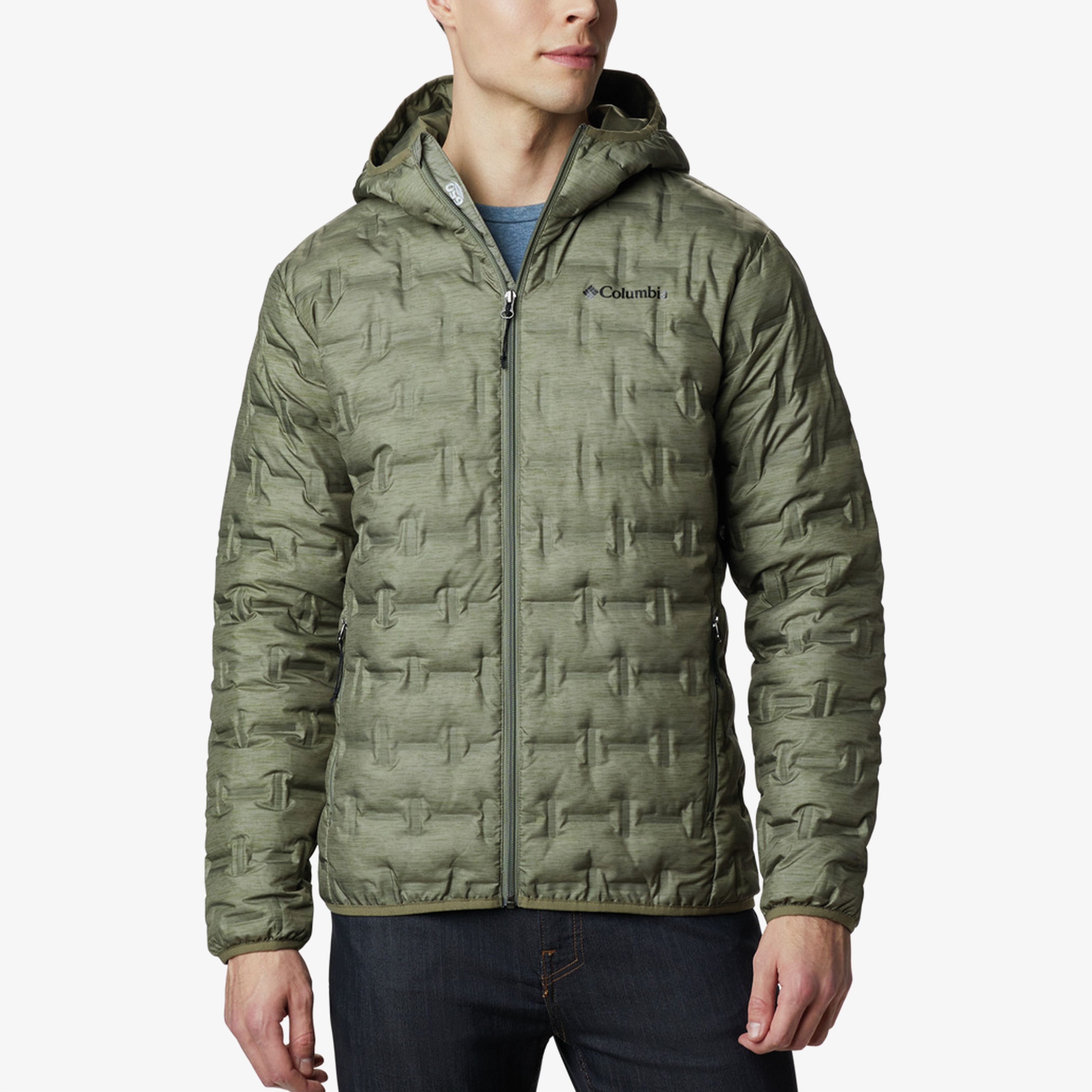 Columbia Delta Ridge Down Hooded Erkek Yeşil Mont