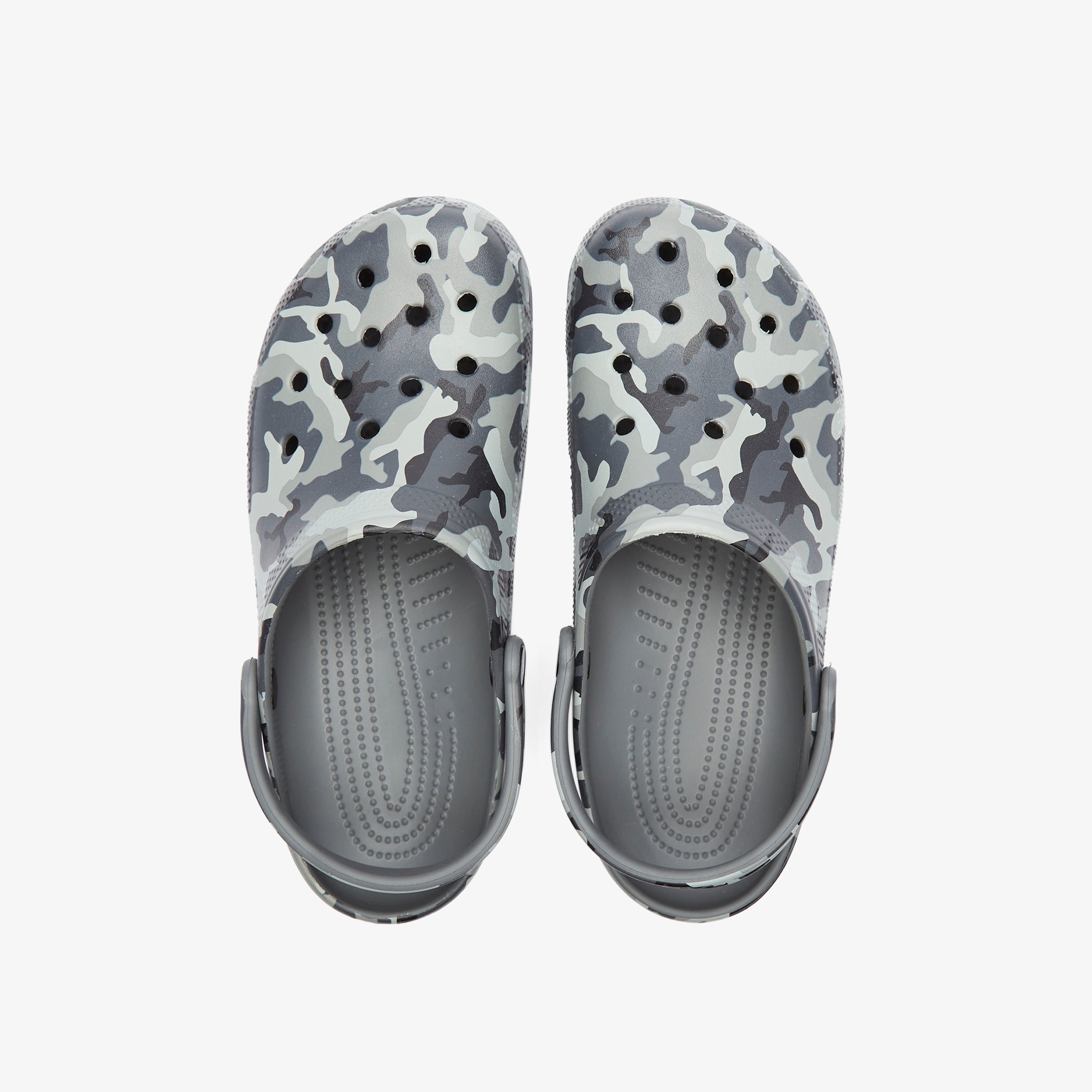 Crocs Classic Printed Camo Clog Erkek Gri Terlik