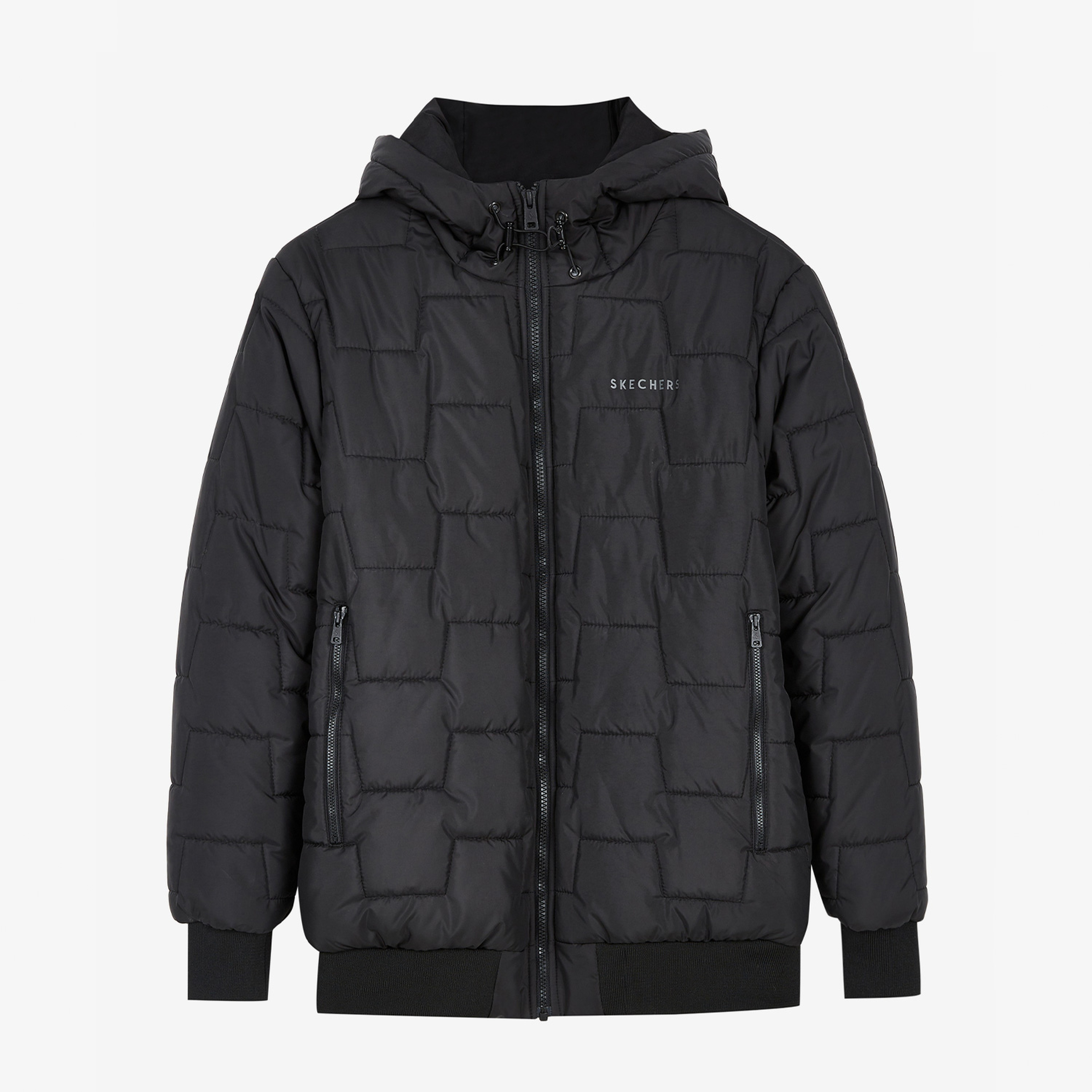 Skechers Outerwear Padded Erkek Siyah Mont
