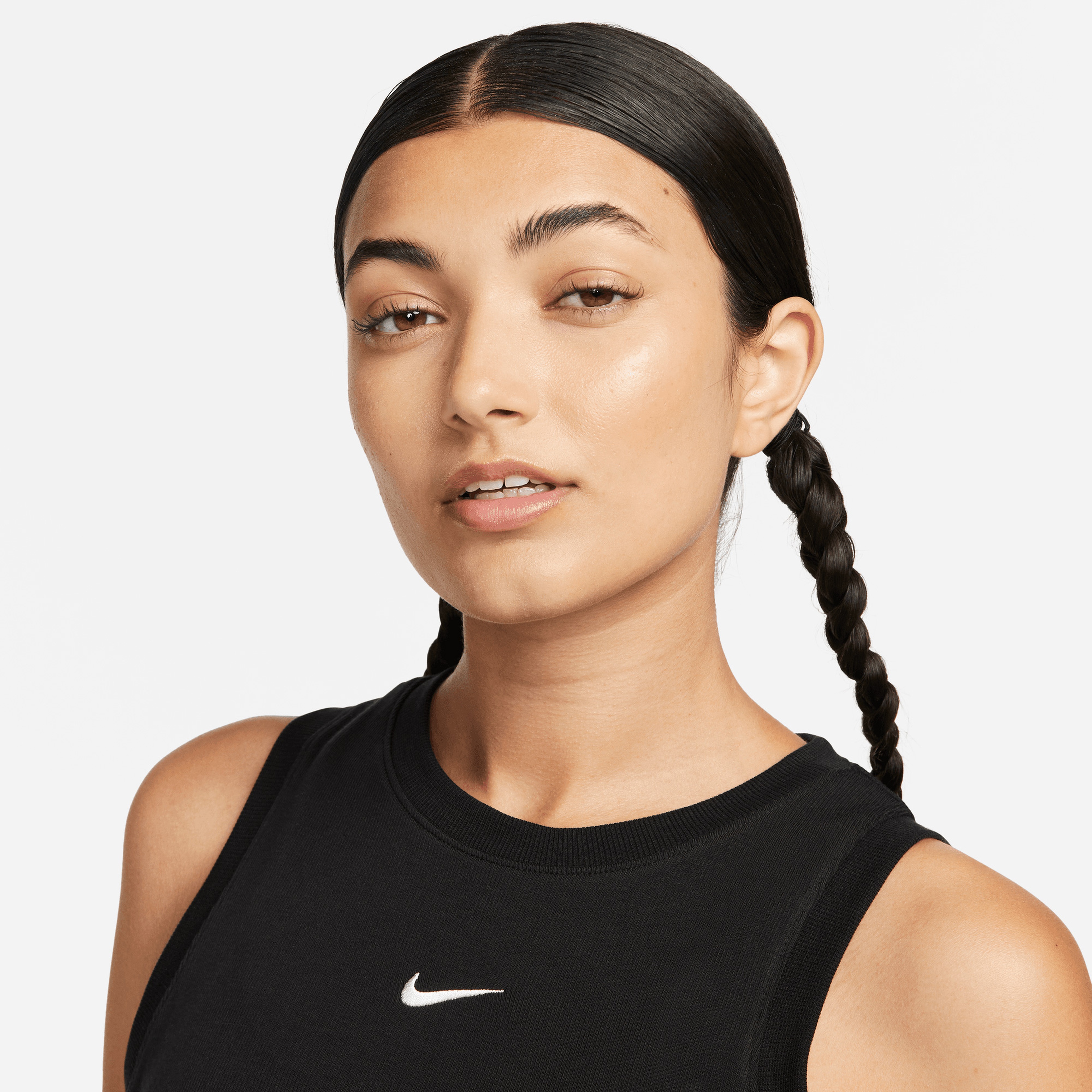 Nike Sportswear Essentials Cropped Kadın Siyah Atlet