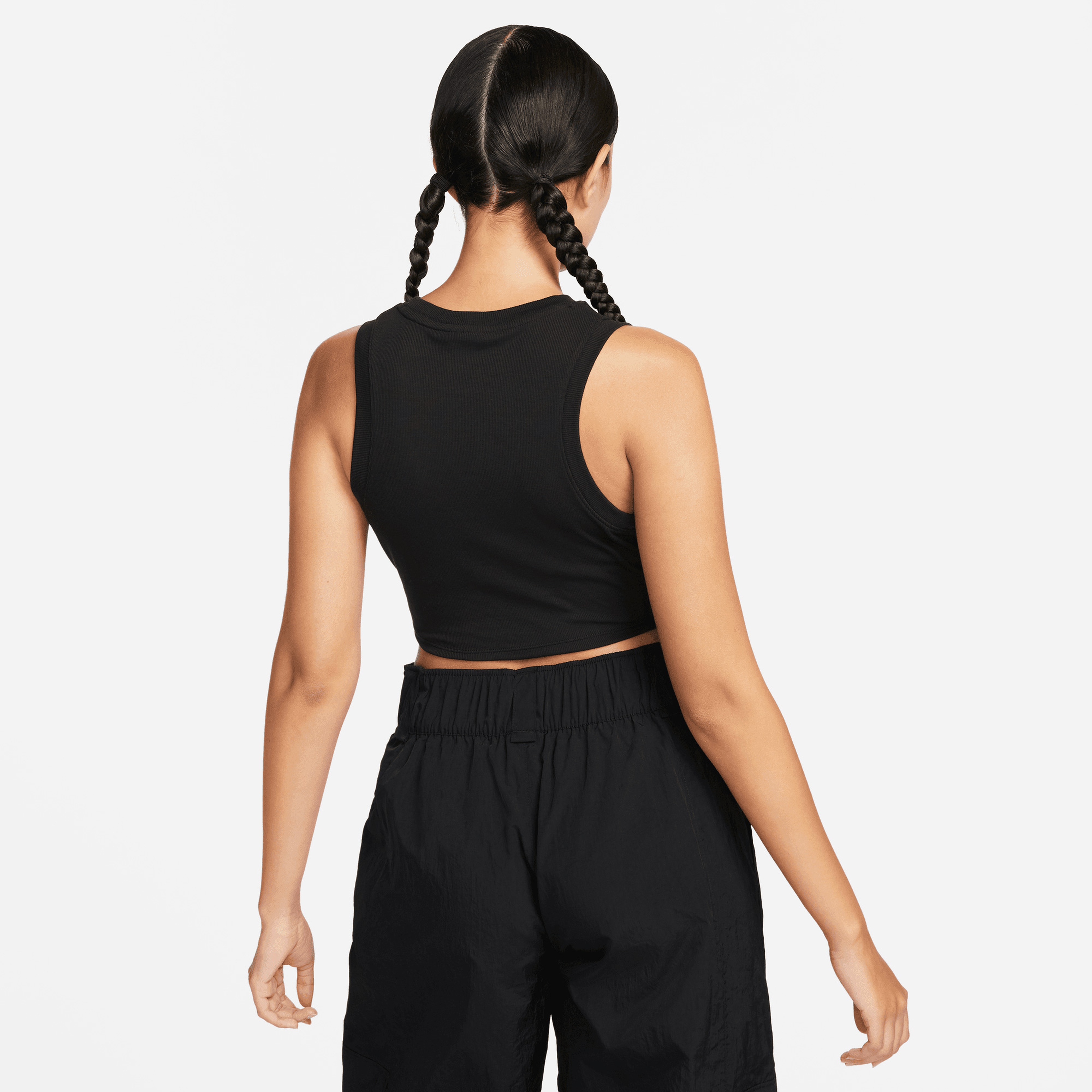 Nike Sportswear Essentials Cropped Kadın Siyah Atlet