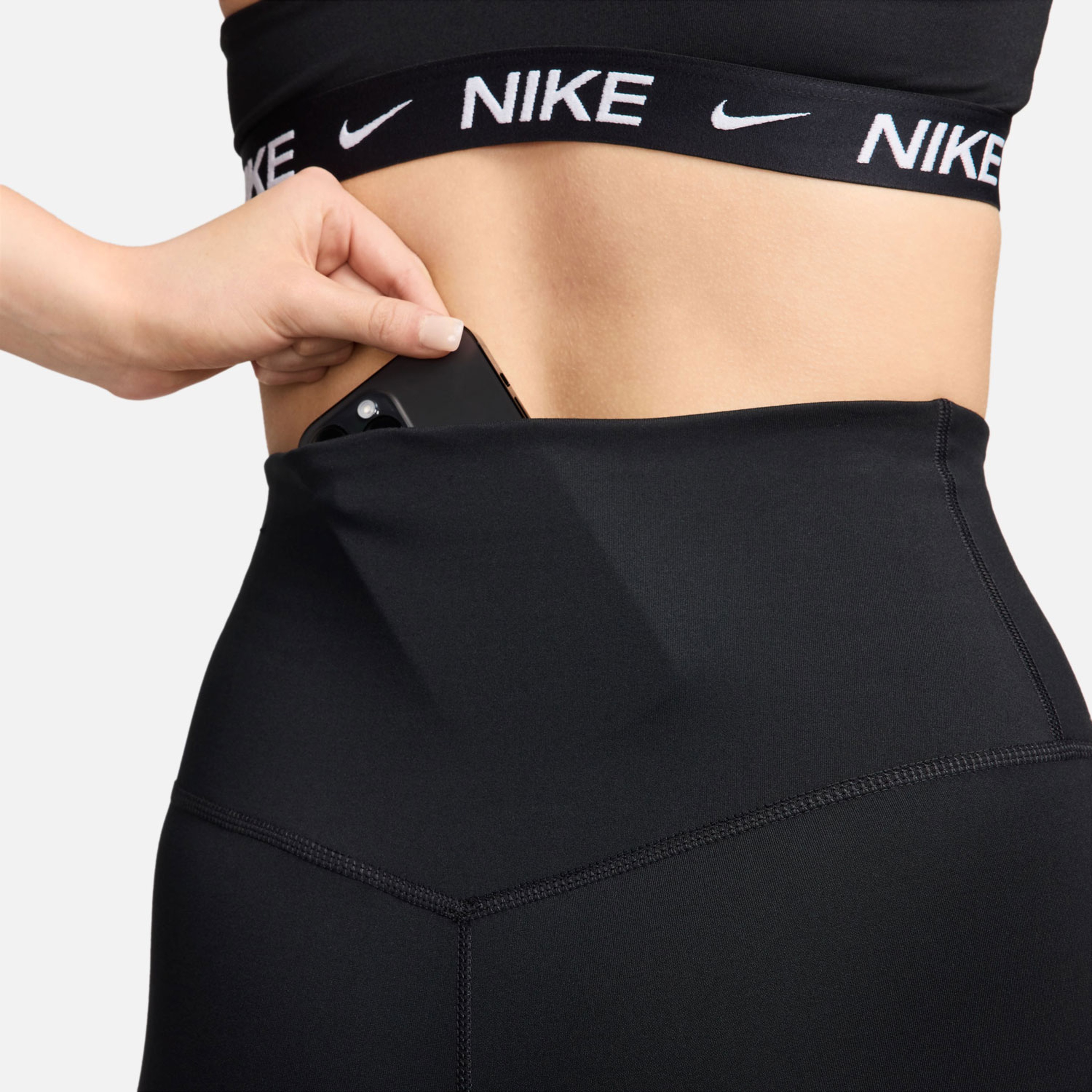 Nike One High-Waisted Full-Length Leggings Kadın Siyah Tayt