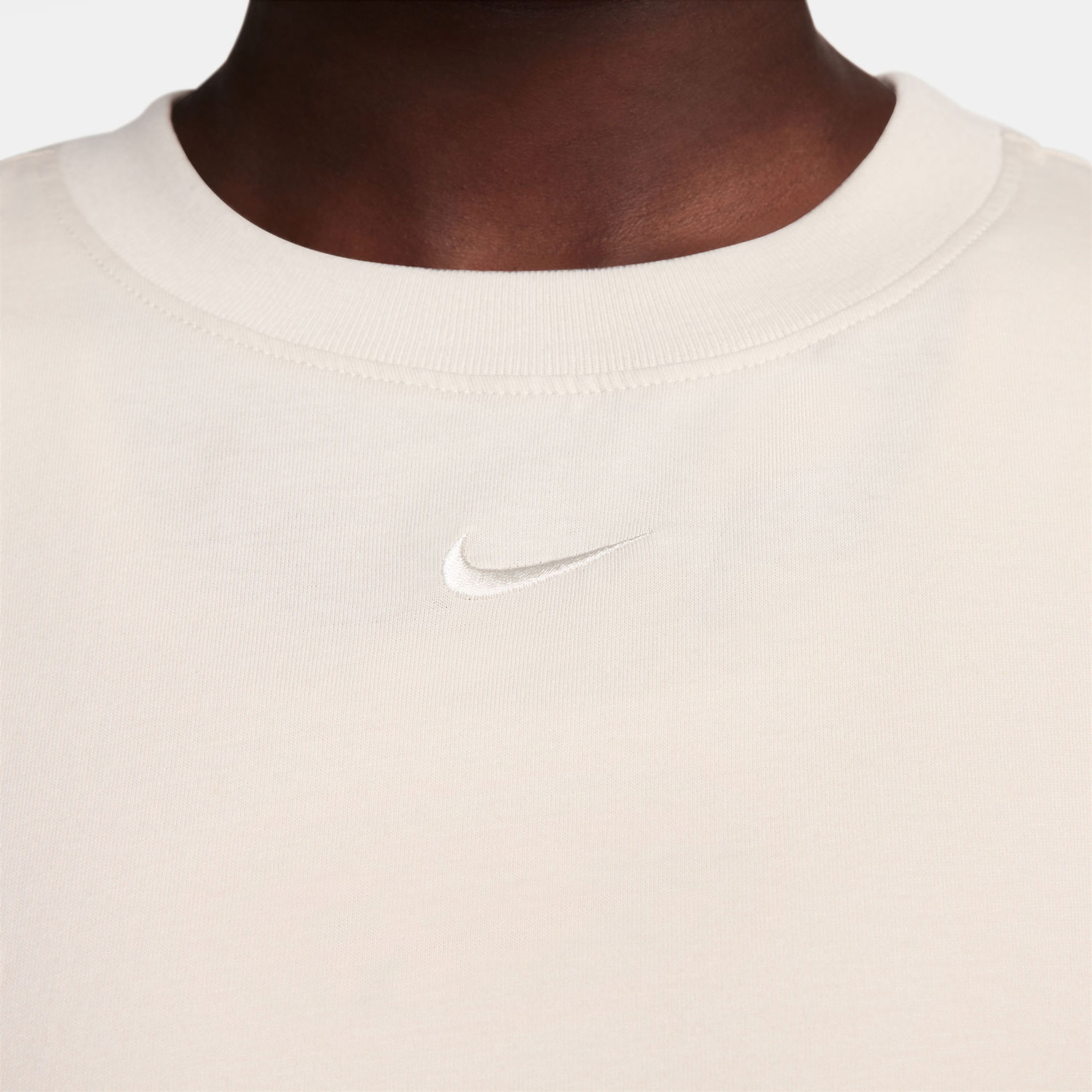 Nike Sportswear Chill Knit Oversized Kadın Krem Elbise