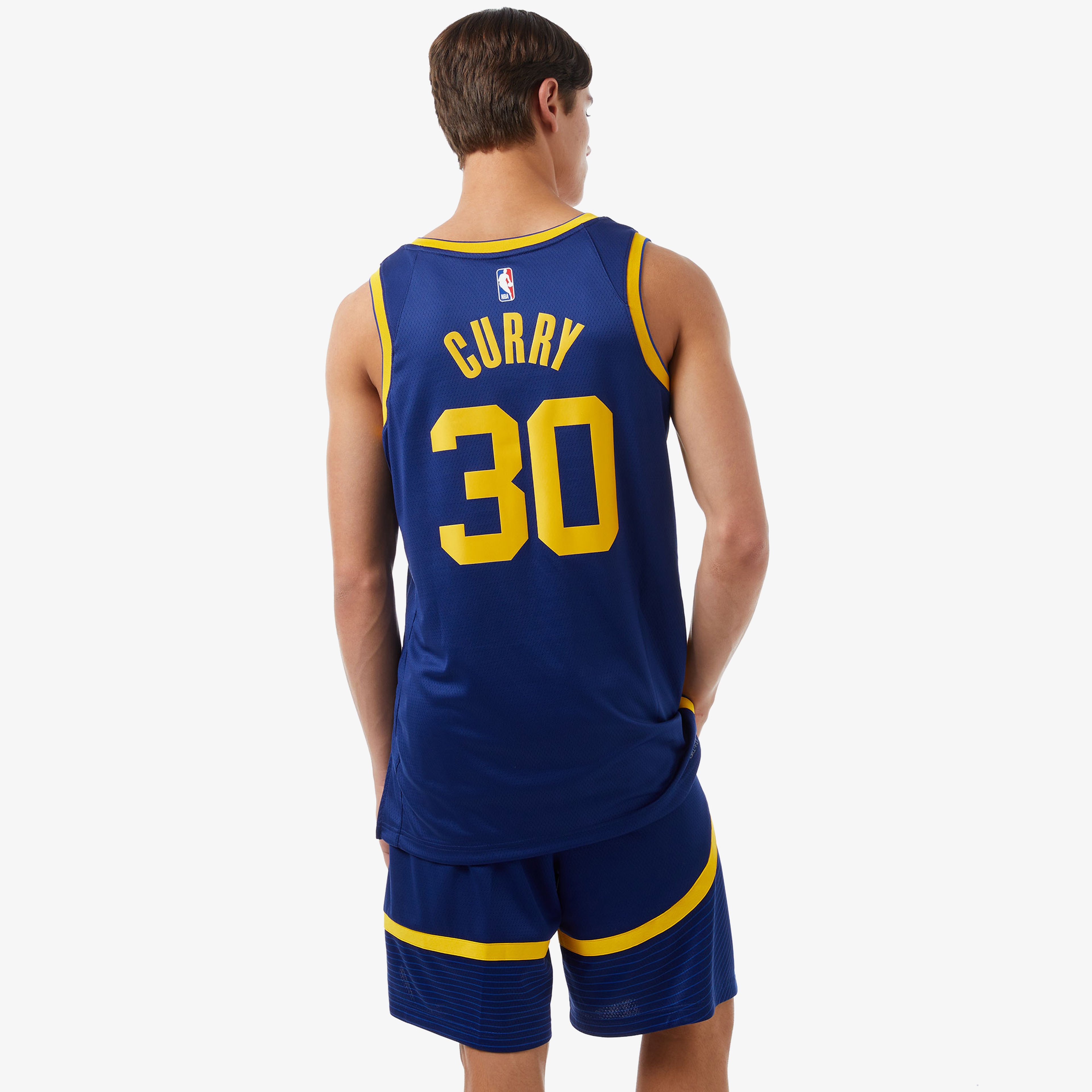 Nike Stephen Curry Golden State Warriors Statement Edition Dri-FIT NBA Swingman Erkek Mavi Forma