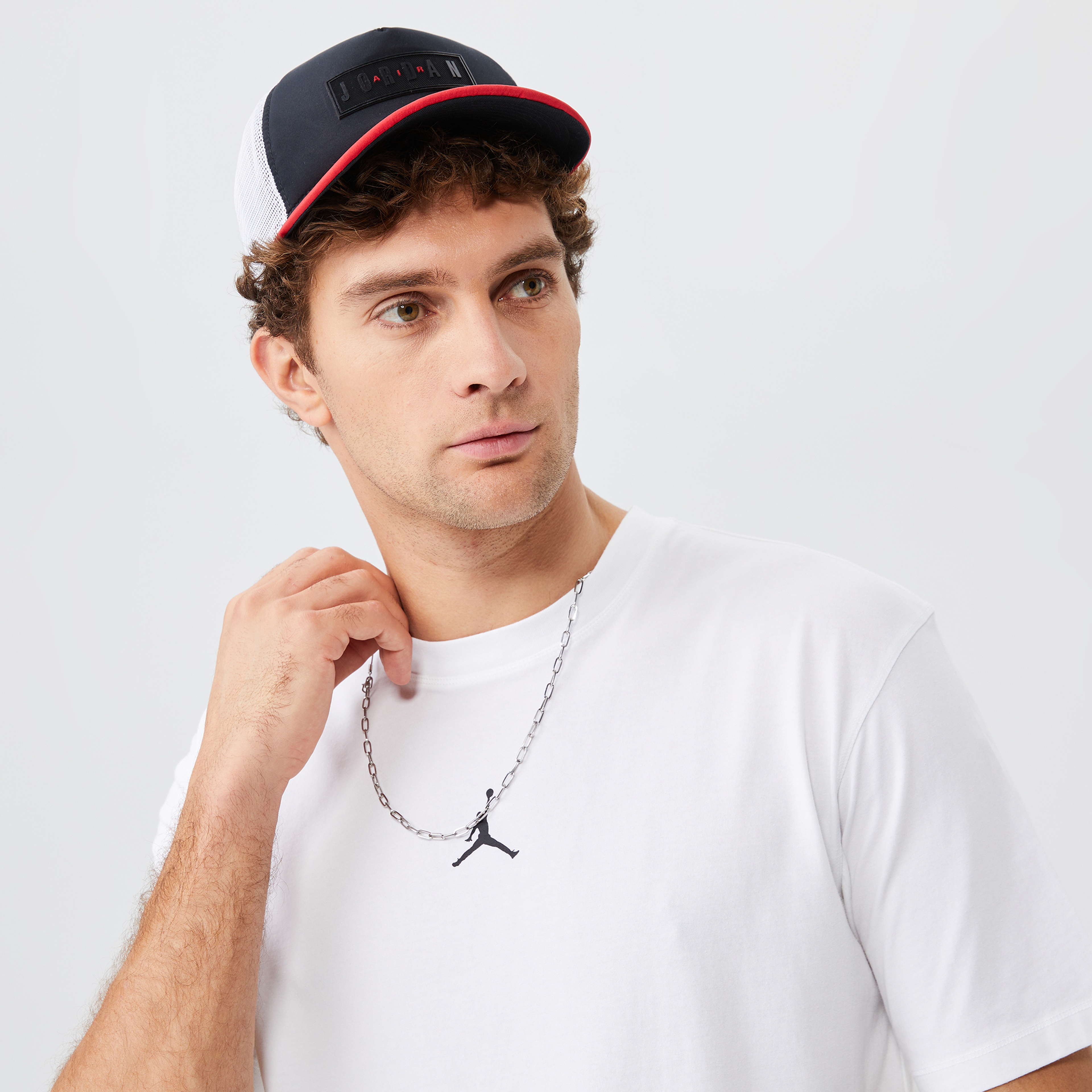 Jordan Dri-FIT Sprt Ss Top Erkek Beyaz T-Shirt