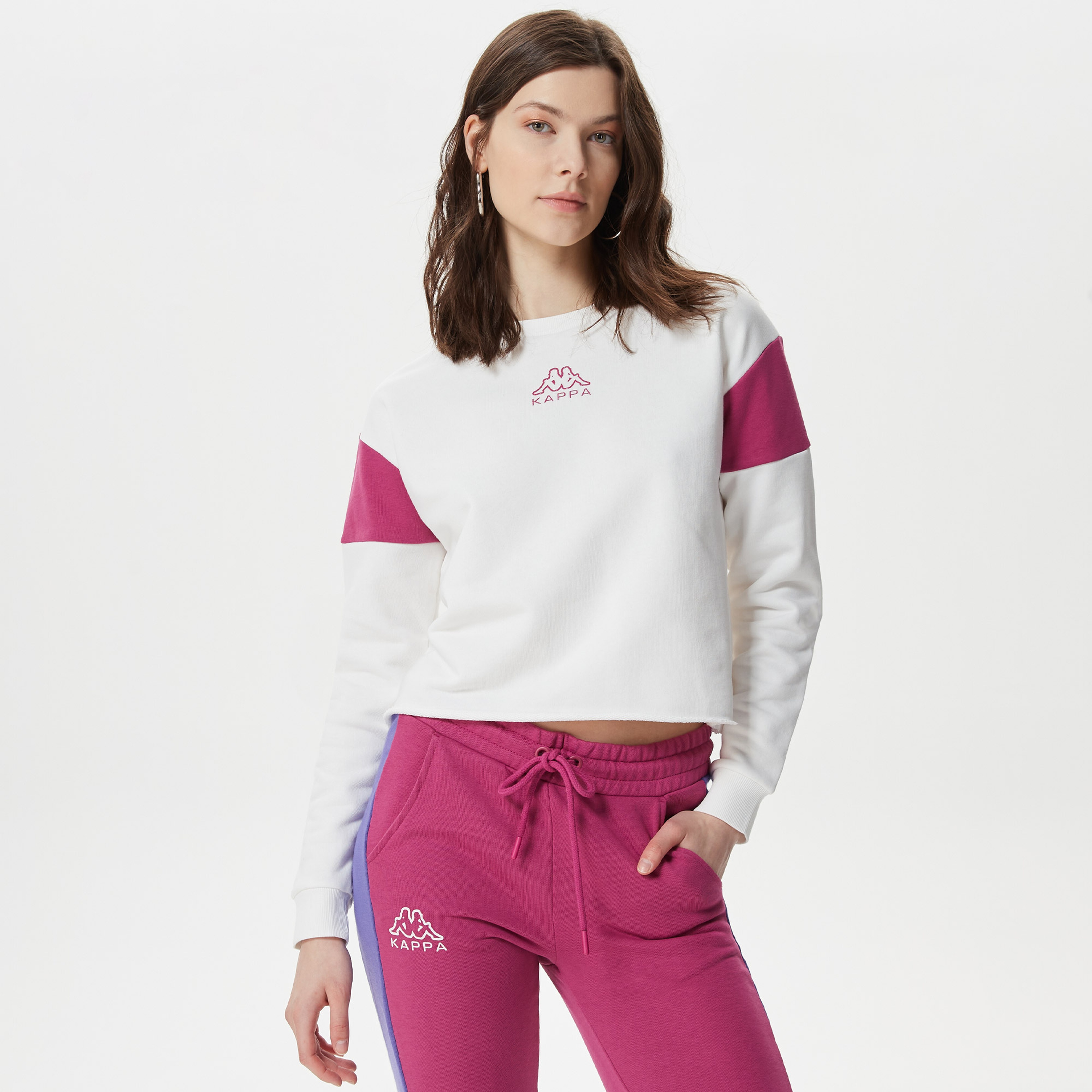 Kappa Kadın Beyaz Sweatshirt