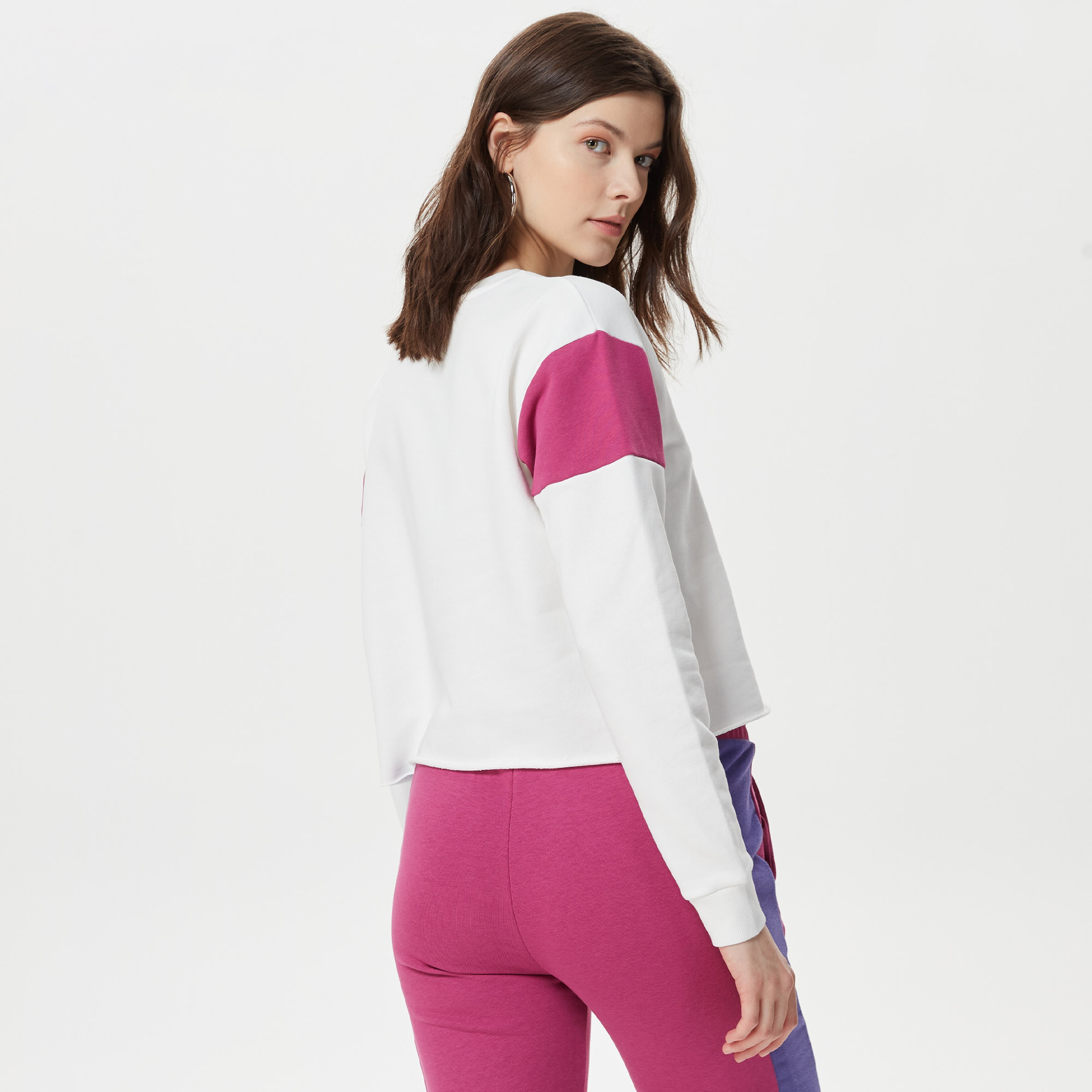 Kappa Kadın Beyaz Sweatshirt