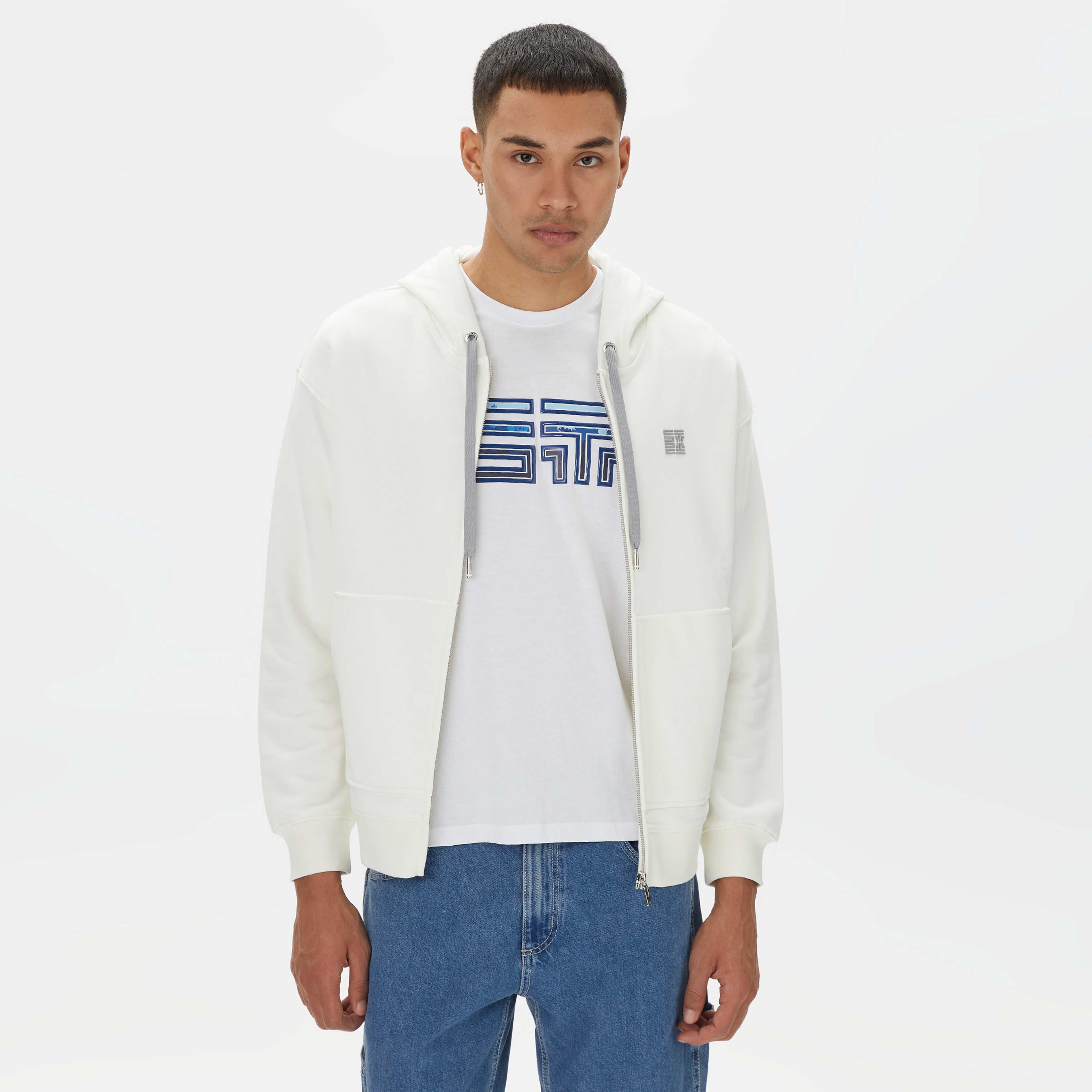 Sportempt Lifestyle Erkek Beyaz Sweatshirt