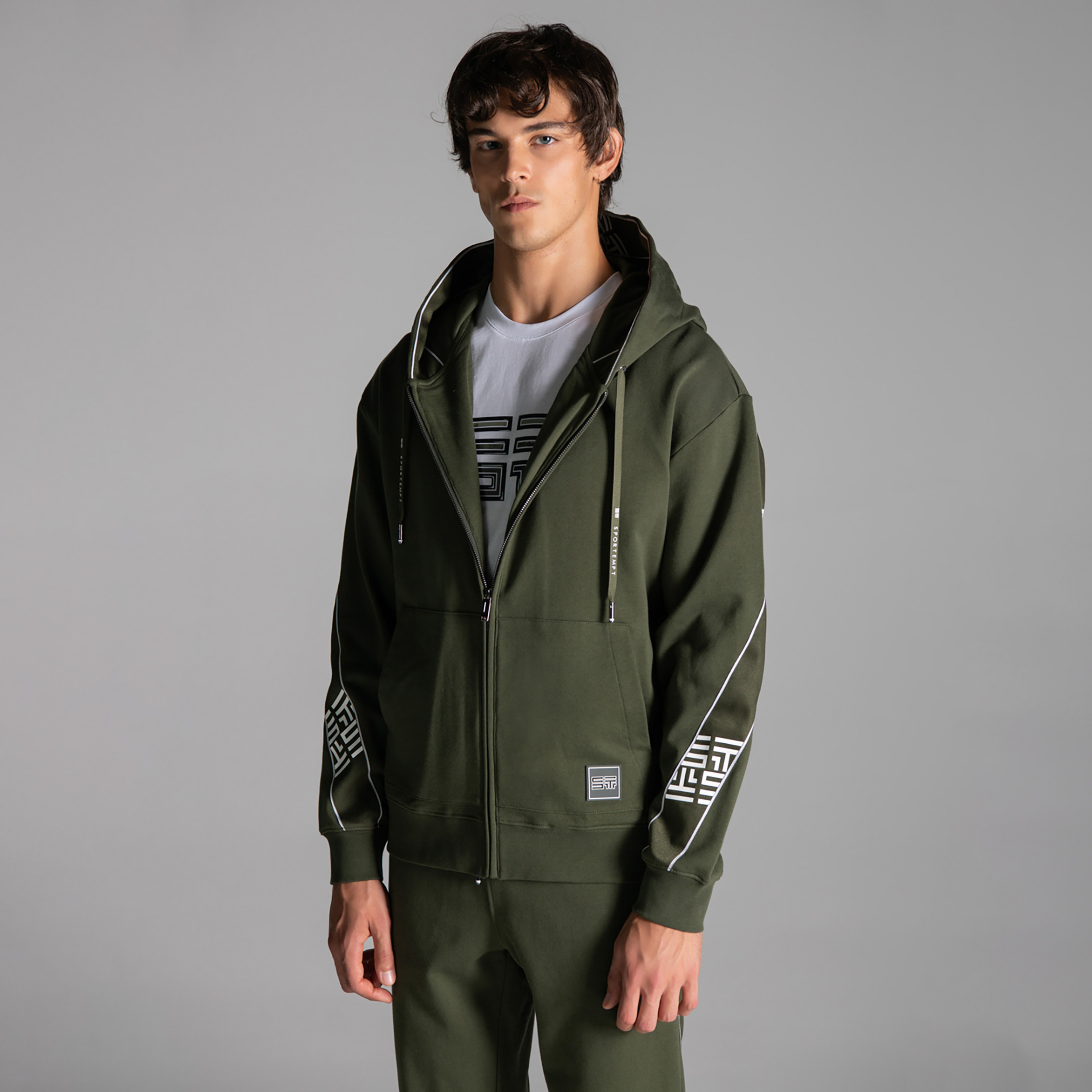 Sportempt Lifestyle Erkek Haki Sweatshirt