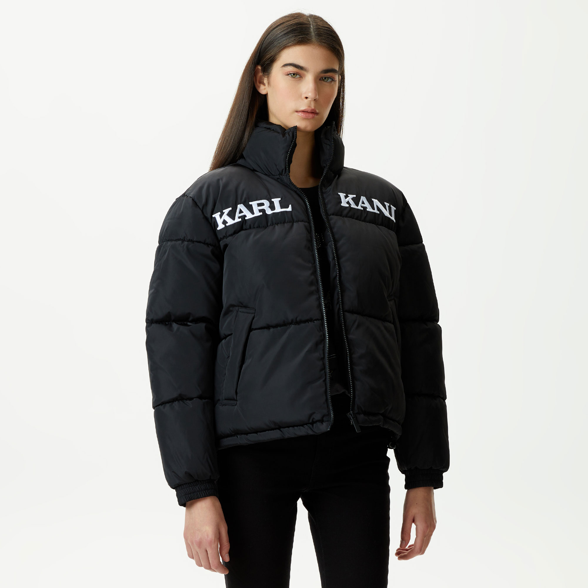 Karl Kani Retro Essential Puffer Kadın Siyah CeketLKW-JK012-001