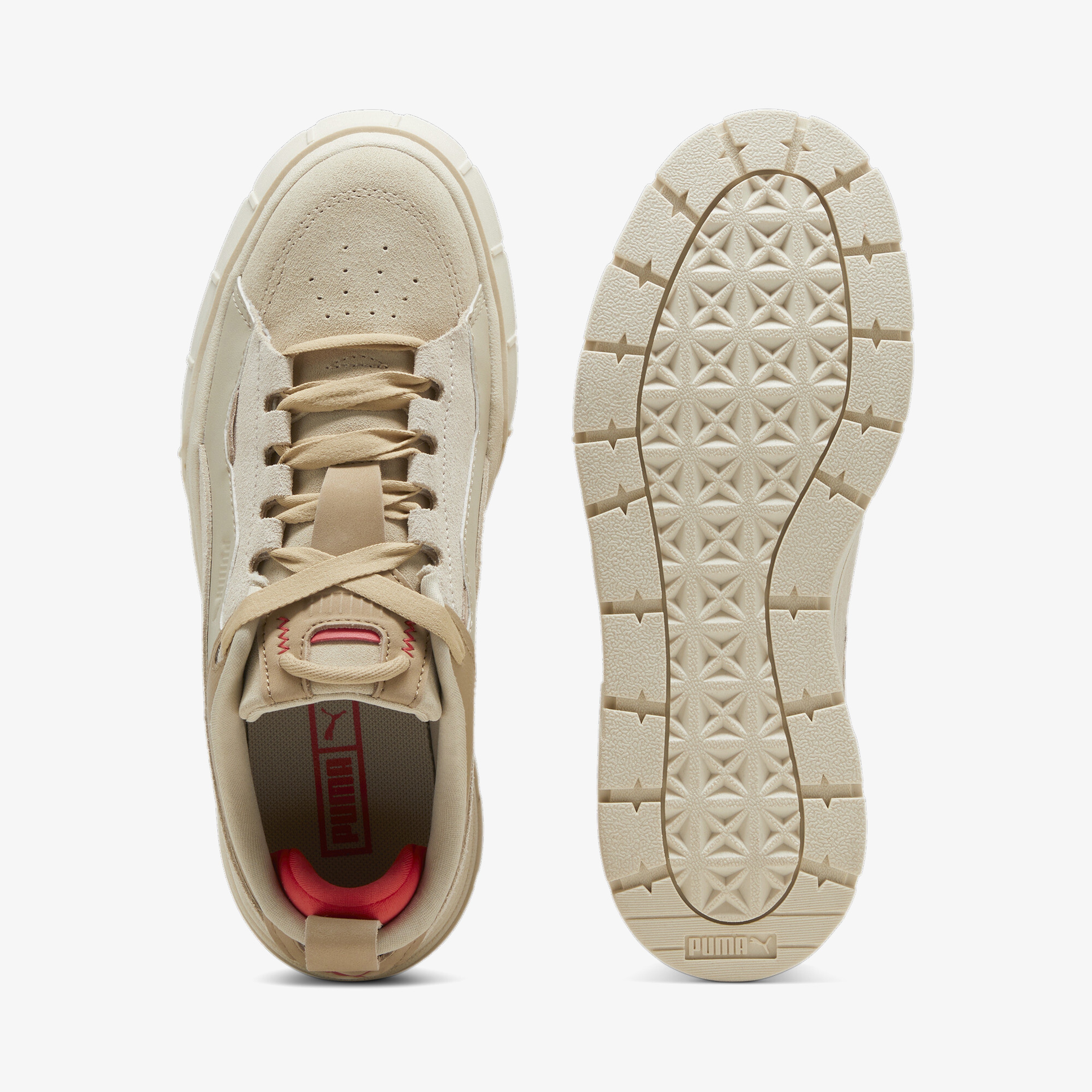 Puma Mayze Stack Xpl No Filter Kadın Krem Spor Ayakkabı