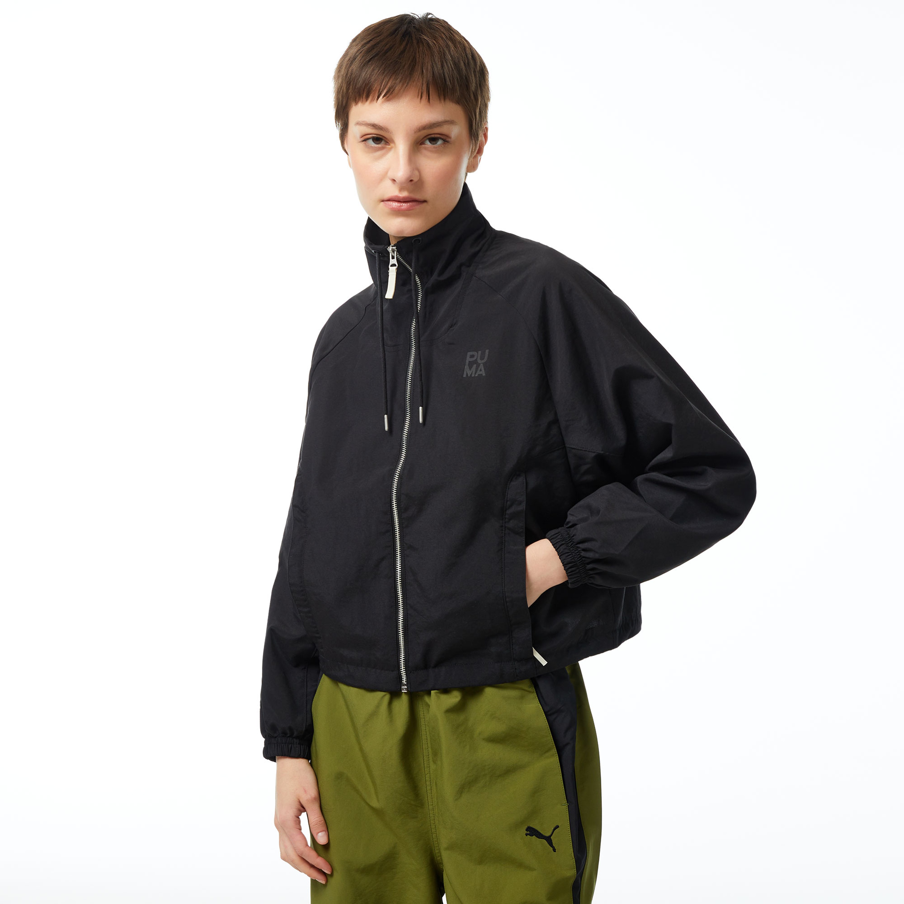 Puma infuse Relaxed Woven Kadın Siyah Ceket