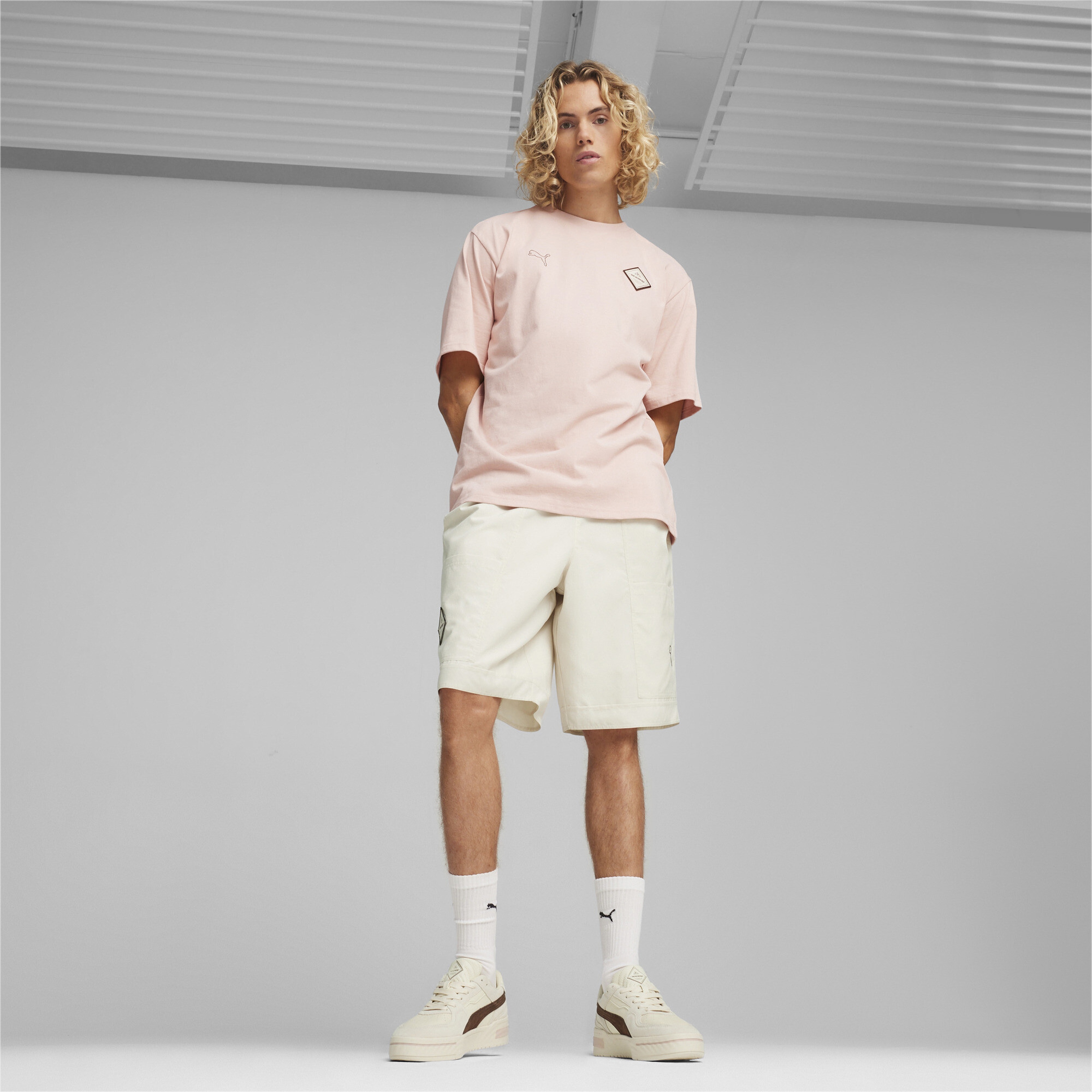Puma Pl Summer Crew Erkek Pembe T-Shirt
