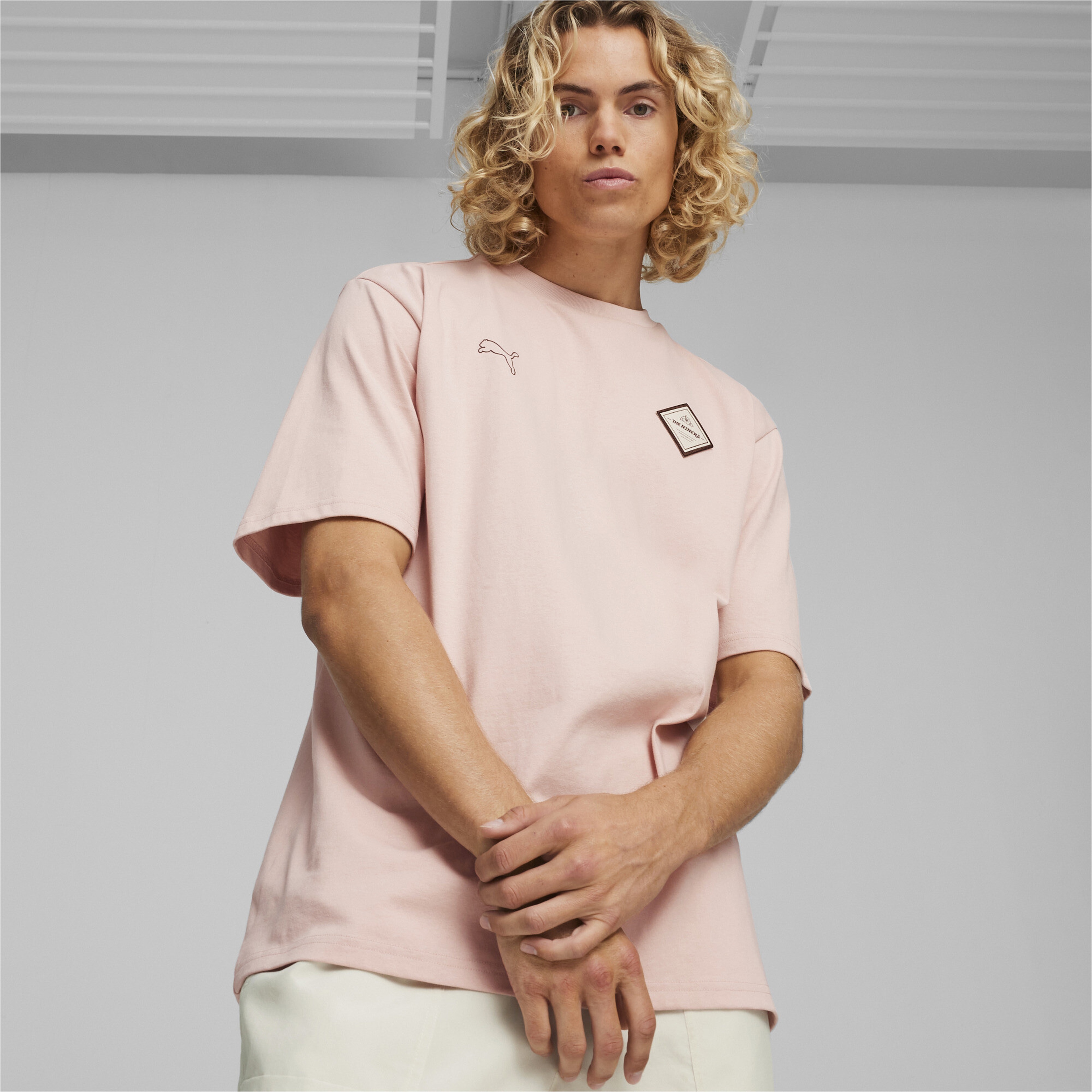 Puma Pl Summer Crew Erkek Pembe T-Shirt