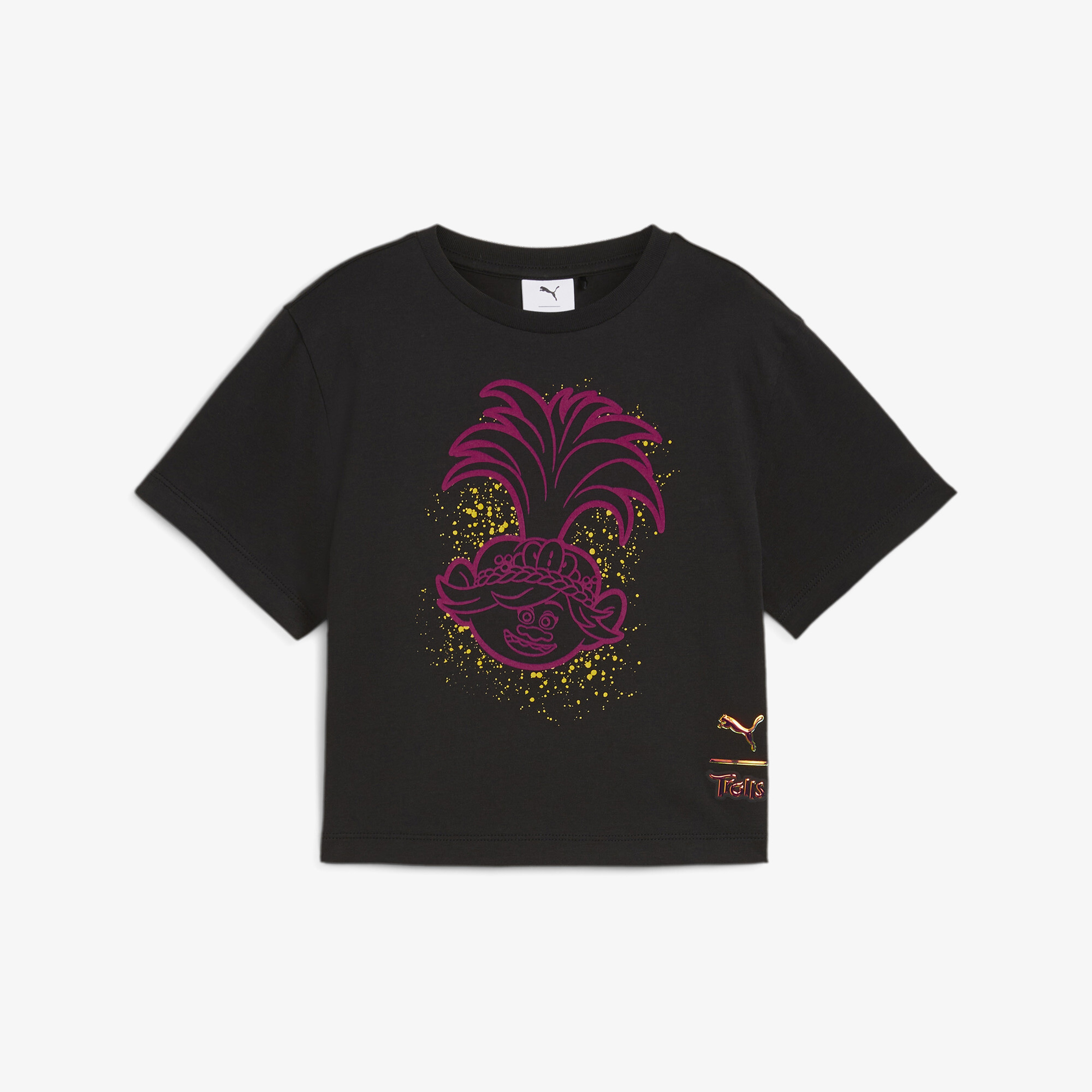 Puma X Trolls Graphic Çocuk Siyah T-Shirt