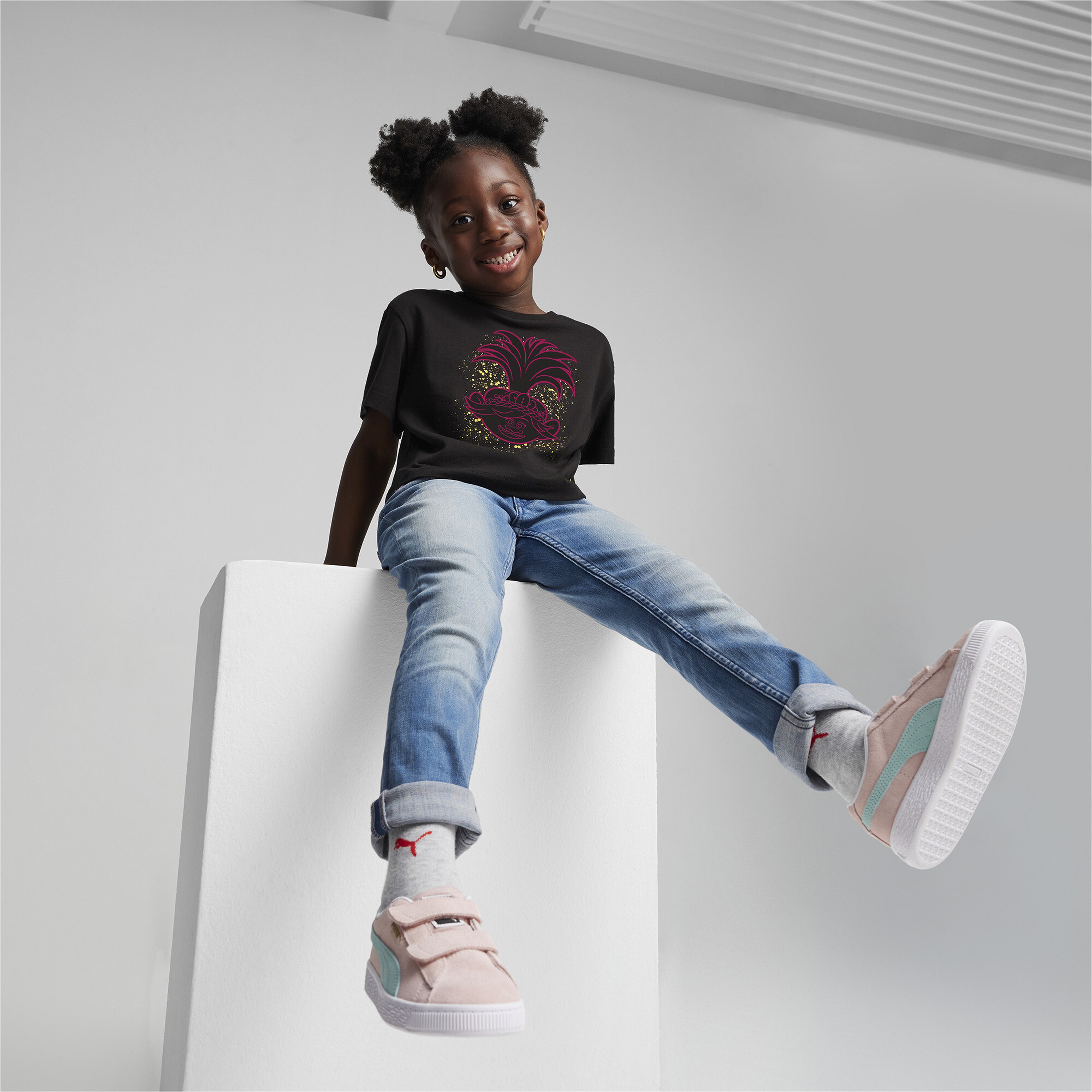 Puma X Trolls Graphic Çocuk Siyah T-Shirt