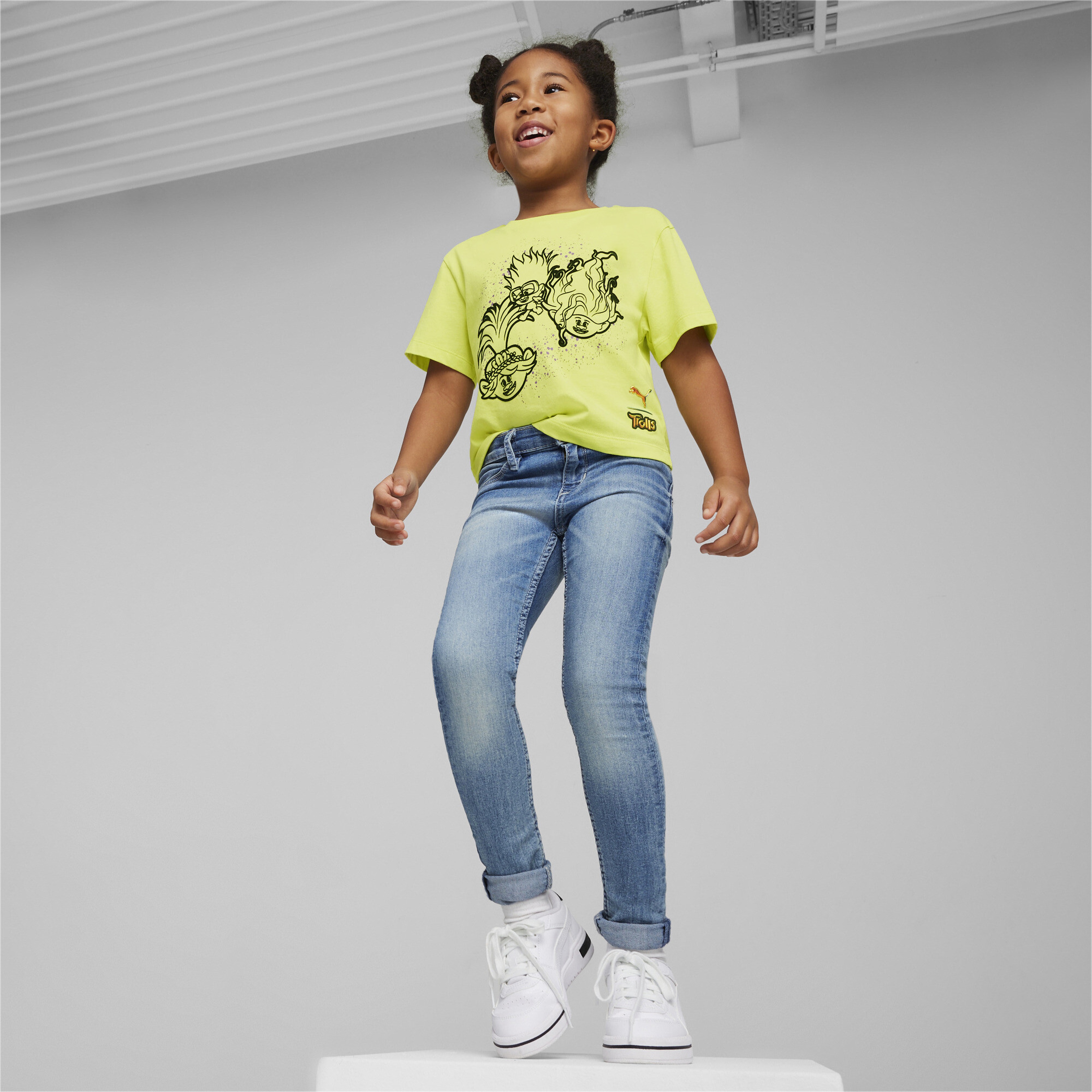 Puma X Trolls Graphic Çocuk Sarı T-Shirt