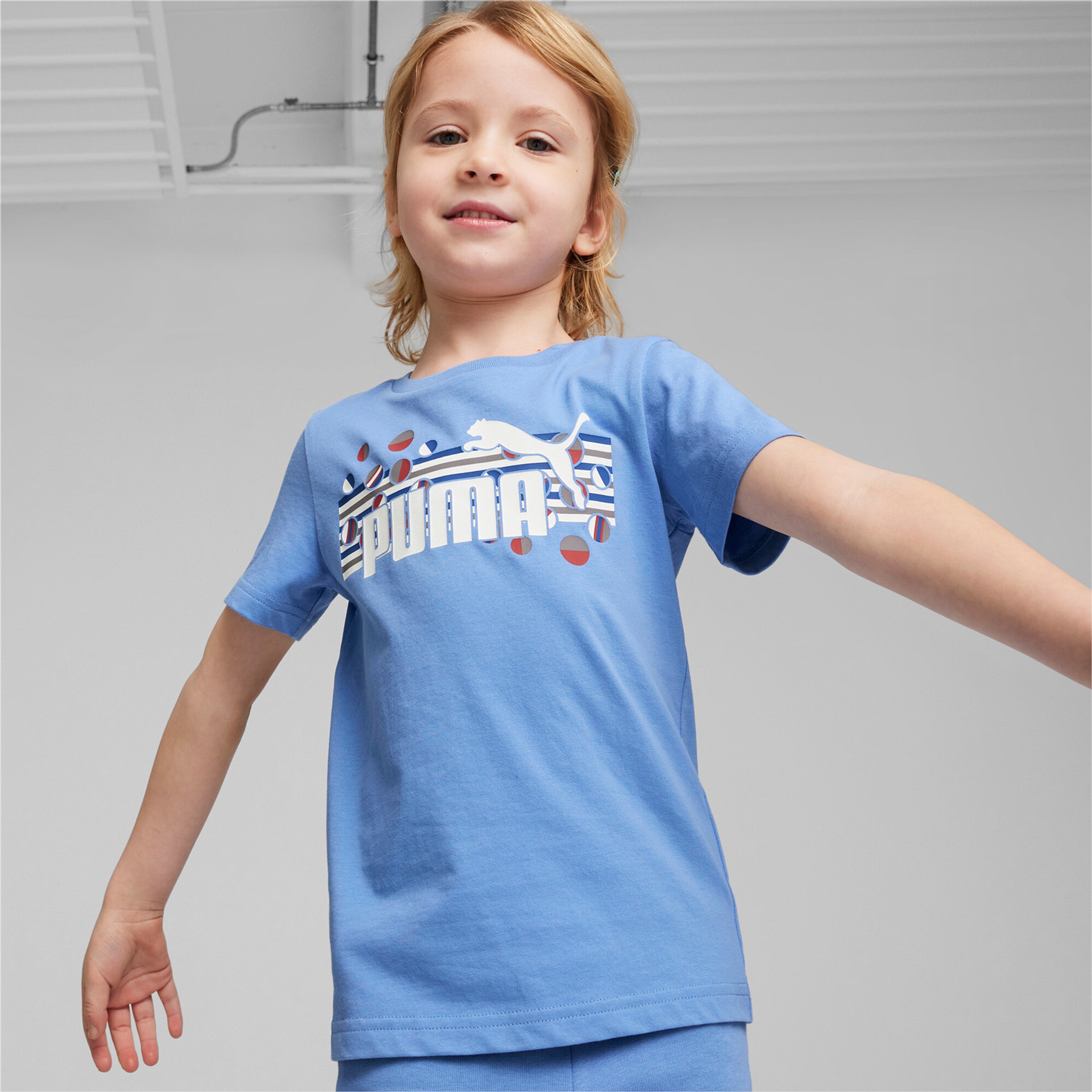 Puma Ess+ Summer Camp Çocuk Mavi T-Shirt