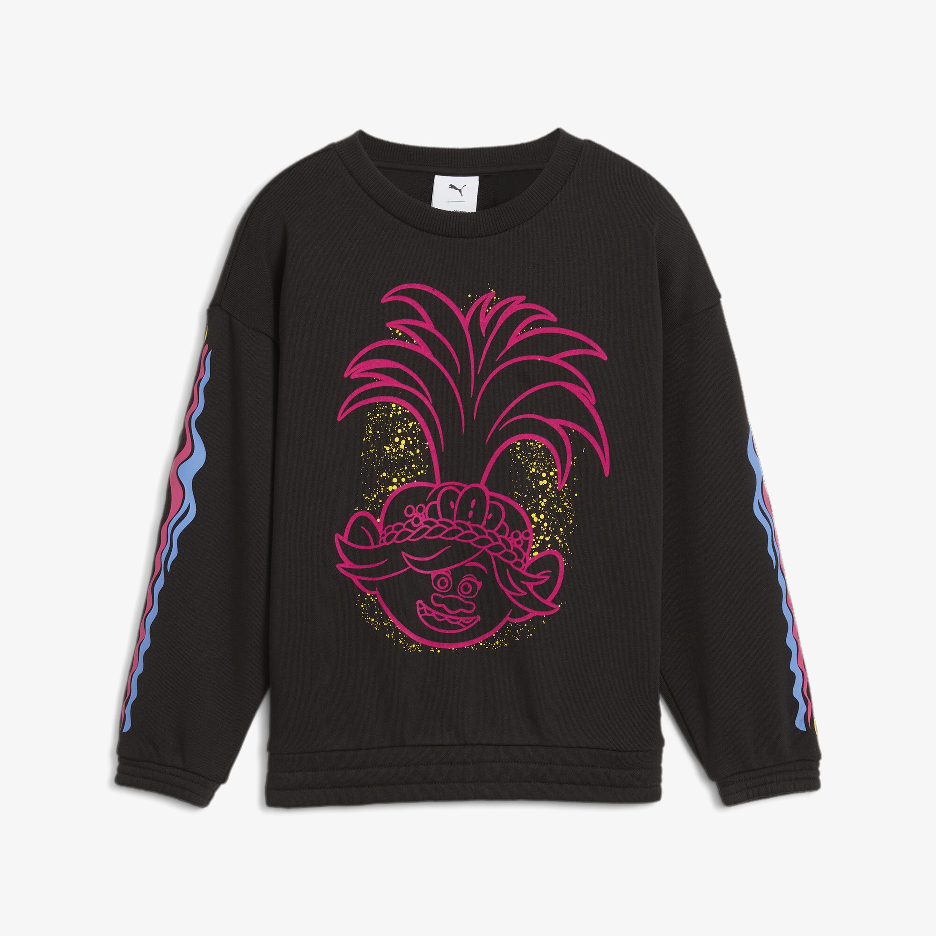 Puma X Trolls Crew Çocuk Siyah Sweatshirt