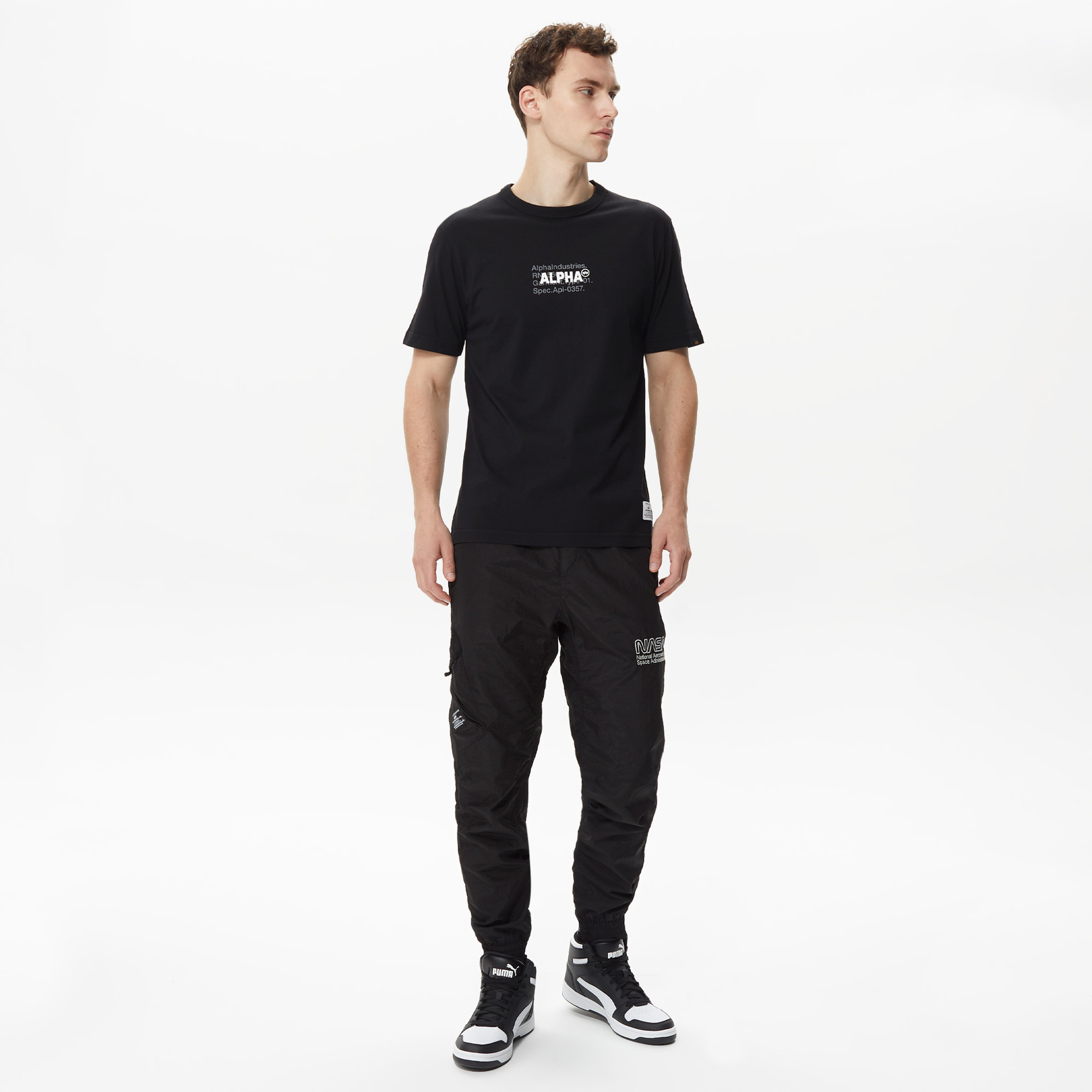 Alpha Industries Nasa Erkek Siyah Pantolon