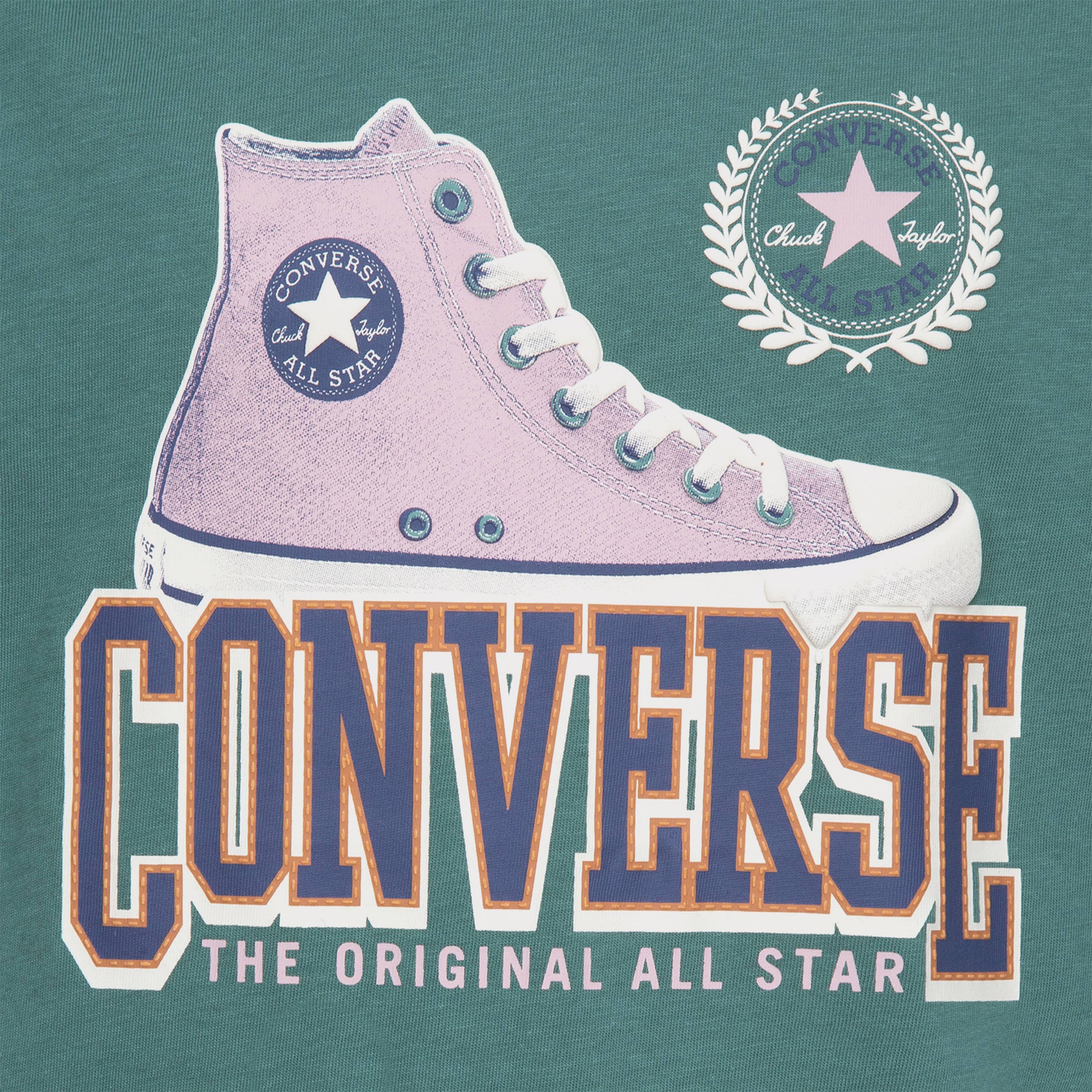 Converse Script Sneaker Organic Jersey Çocuk Yeşil T-Shirt