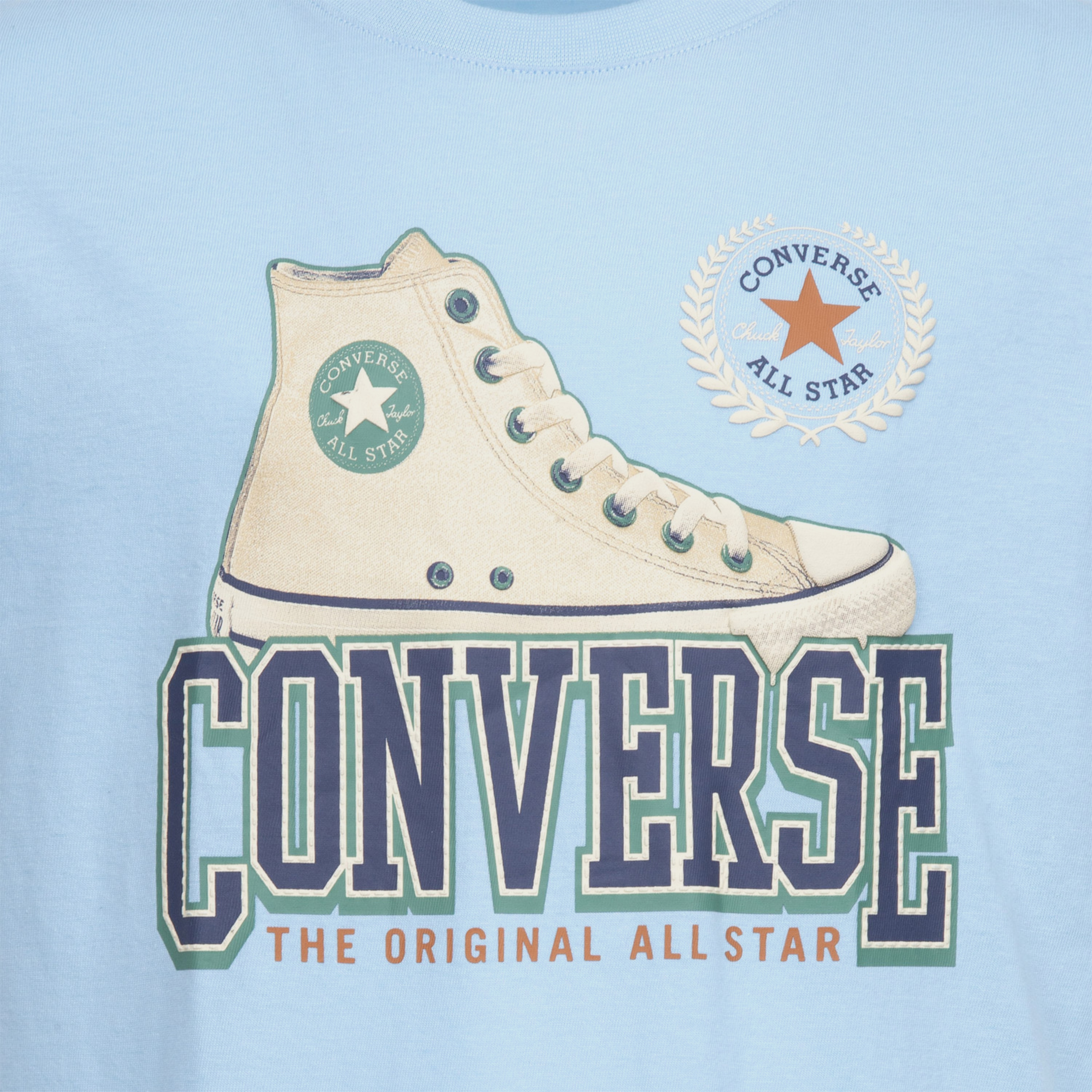 Converse Script Sneaker Organic Jersey Çocuk Mavi T-Shirt