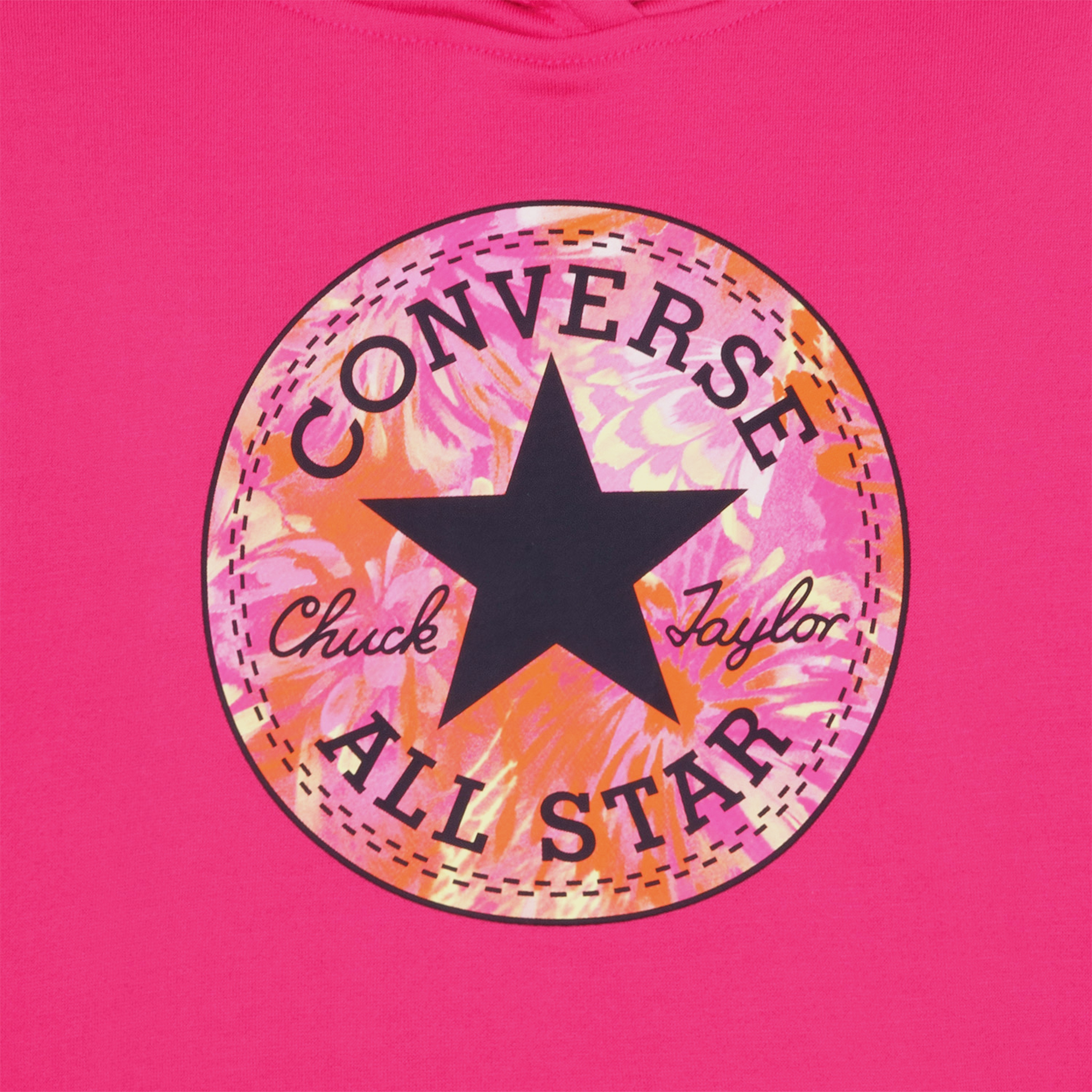 Converse Oversized Chuck Patch Çocuk Pembe Hoodie