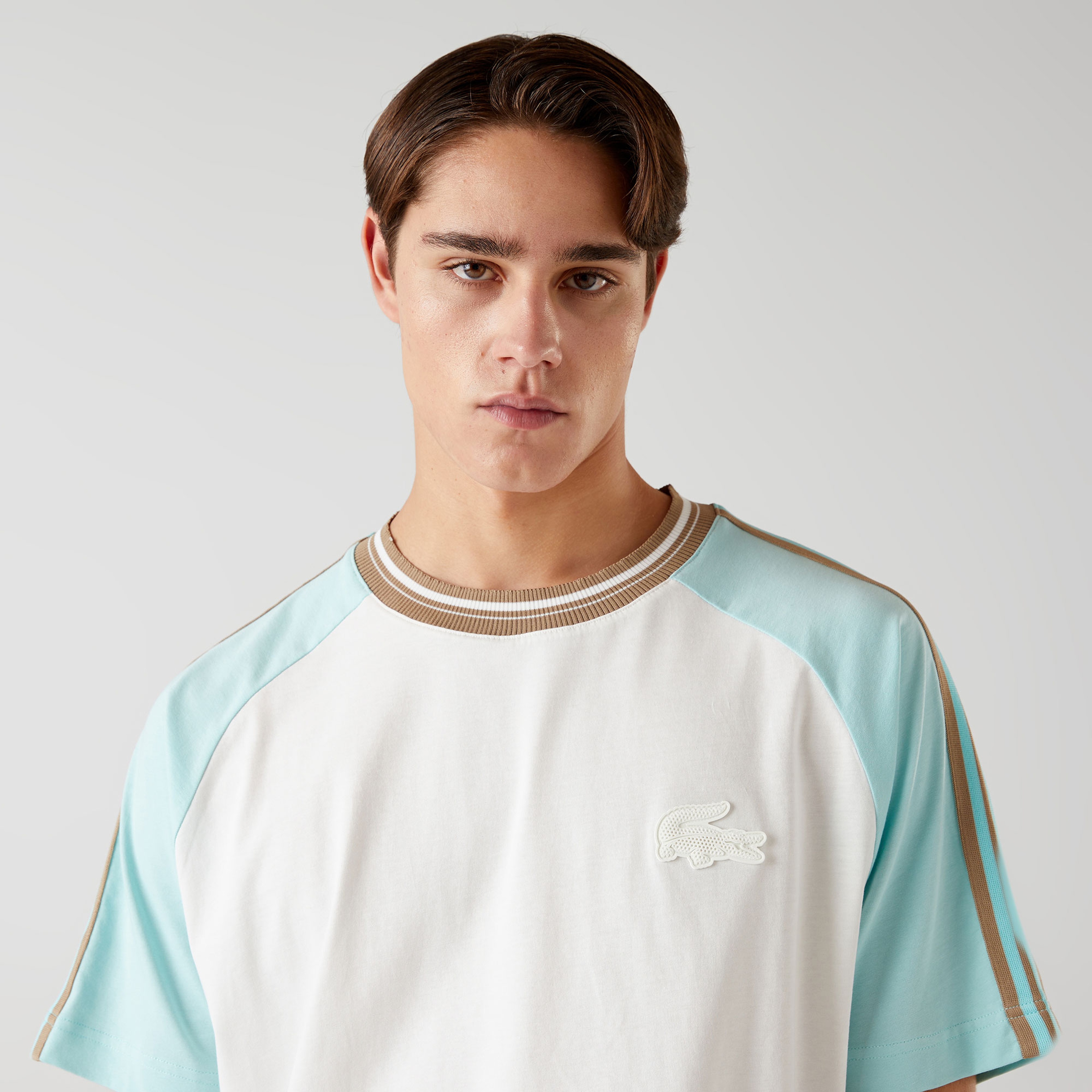 Lacoste x House of SuperStep Erkek Beyaz/Krem T-Shirt
