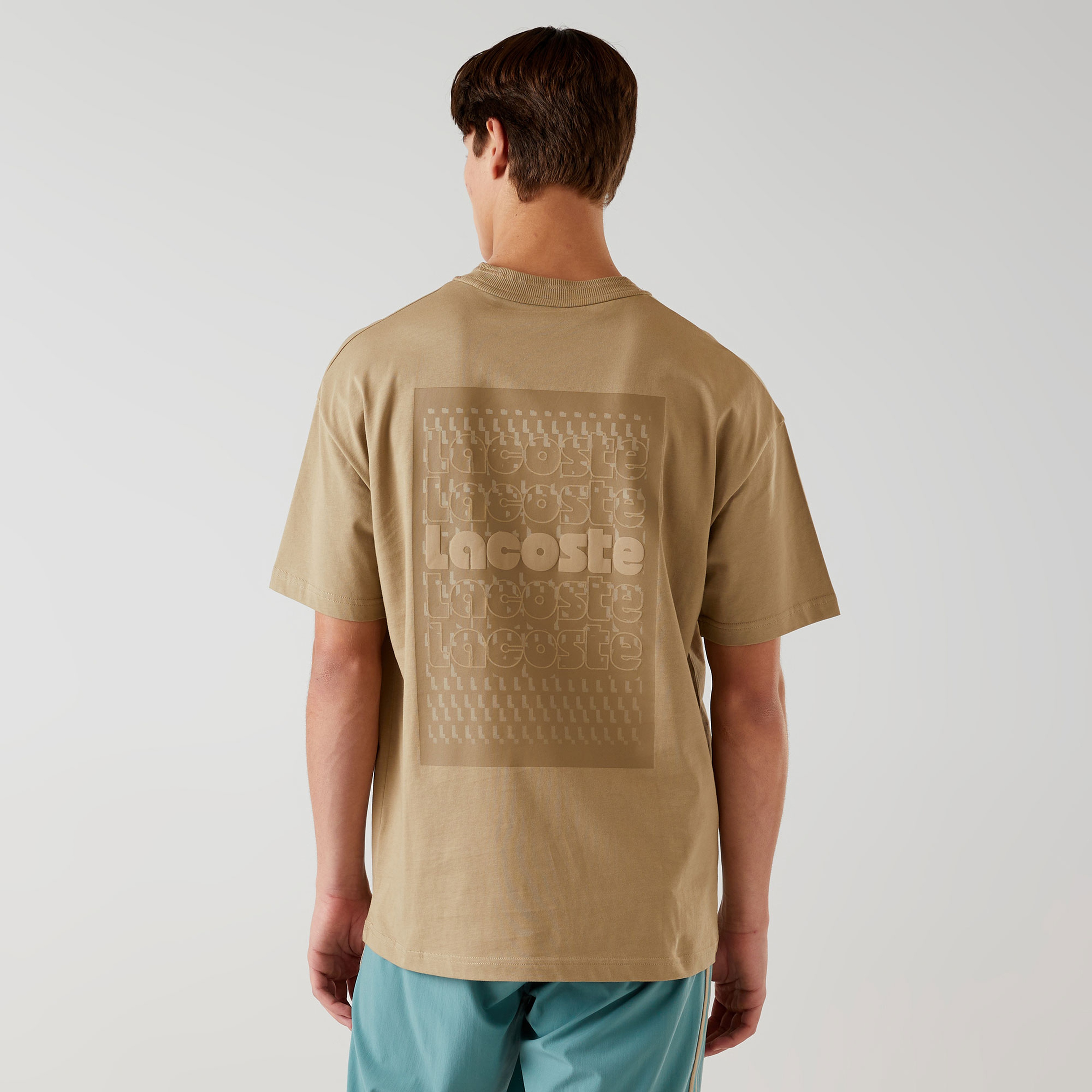 Lacoste x House of SuperStep Erkek Kahverengi T-Shirt