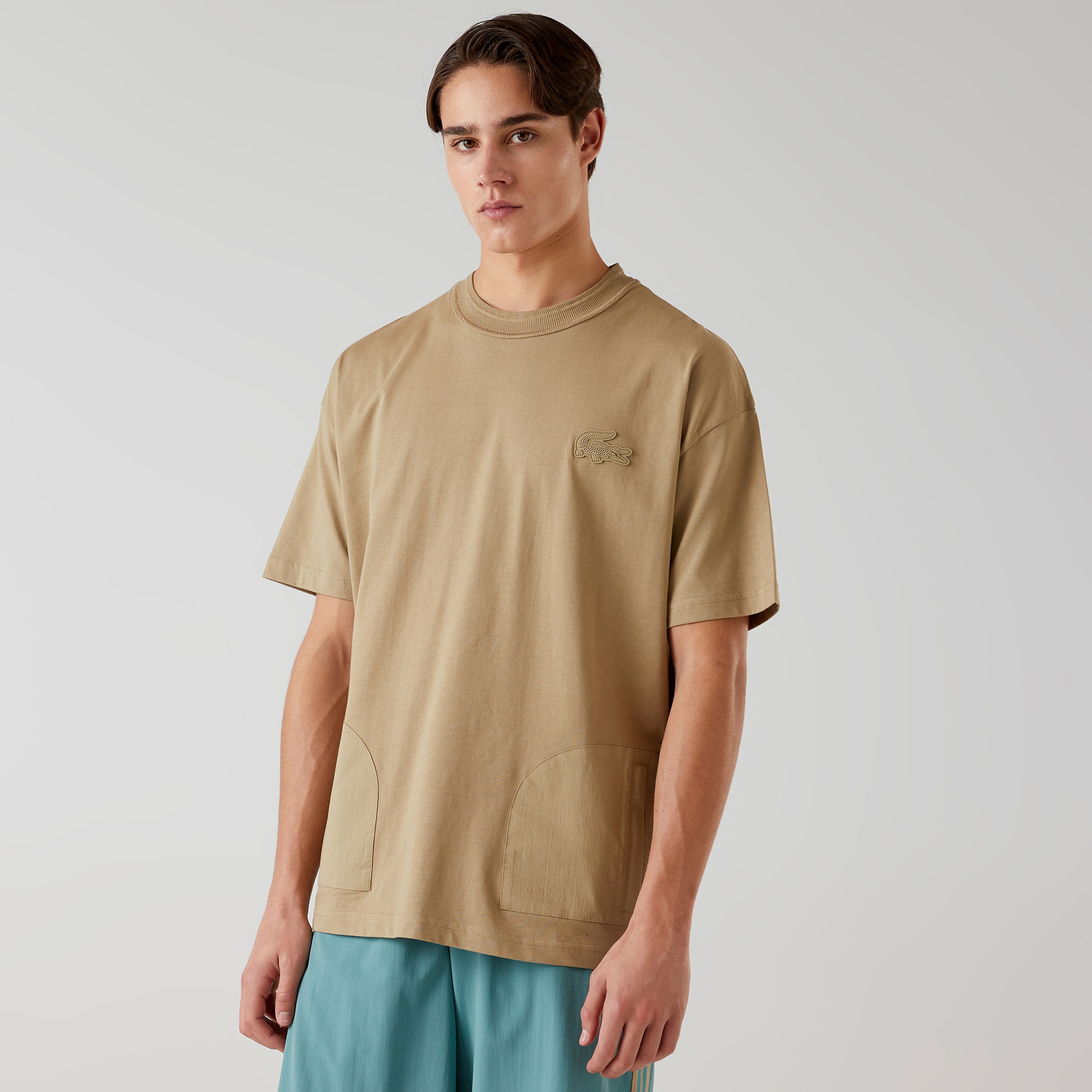 Lacoste x House of SuperStep Erkek Kahverengi T-Shirt